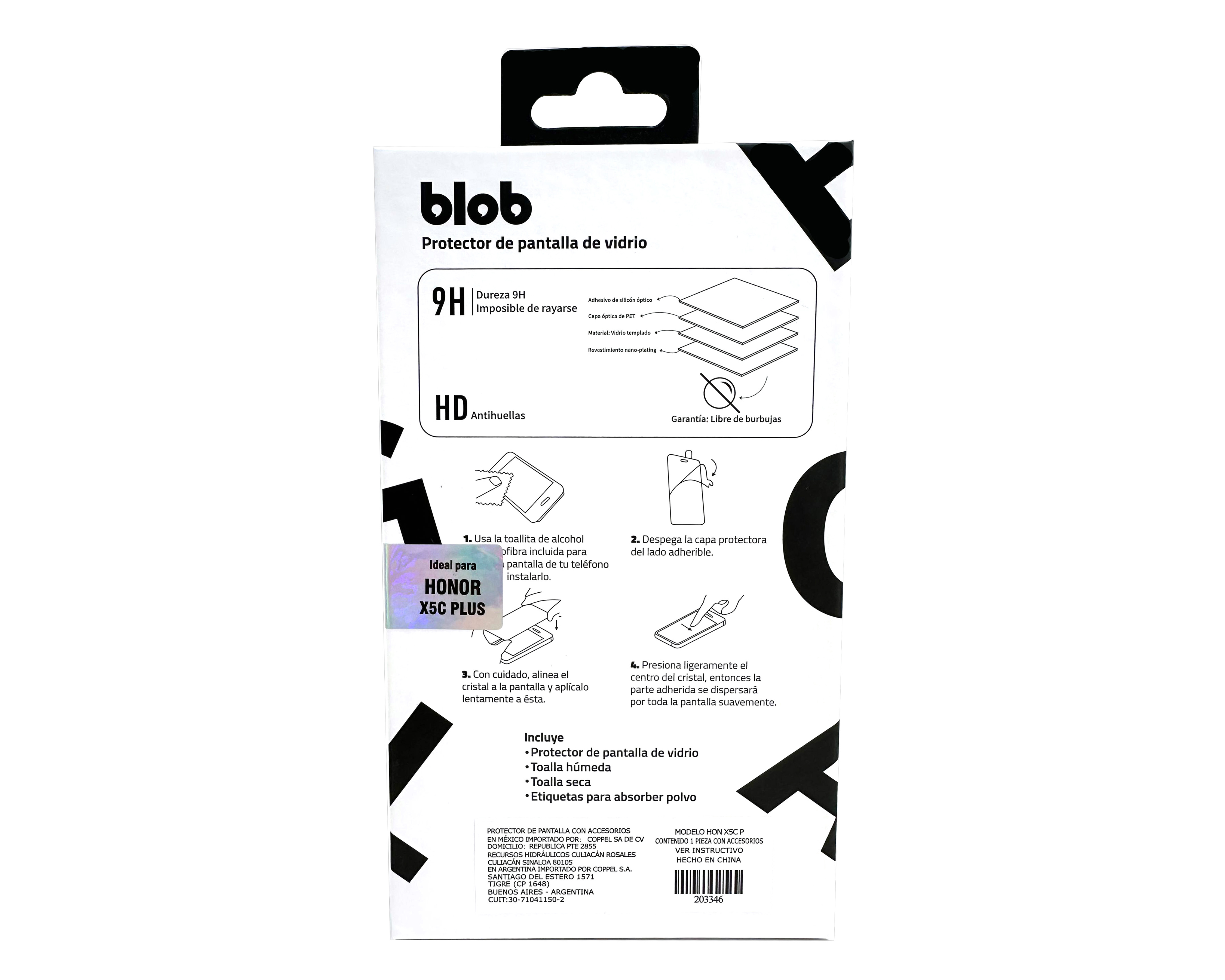 Foto 3 pulgar | Foto 2 | Protector de Pantalla Blob para Honor X5C Plus