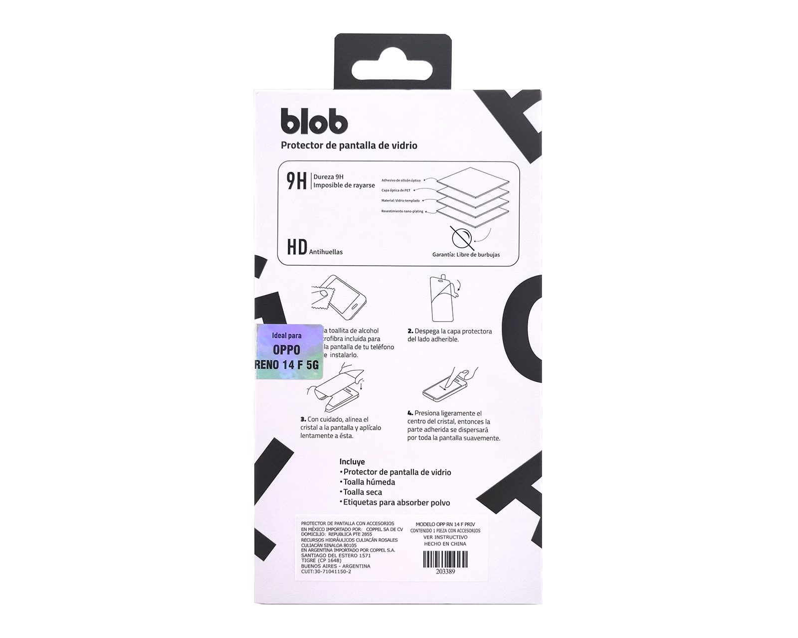 Foto 3 pulgar | Foto 2 | Protector de Pantalla Blob para OPPO Reno 14F 5G