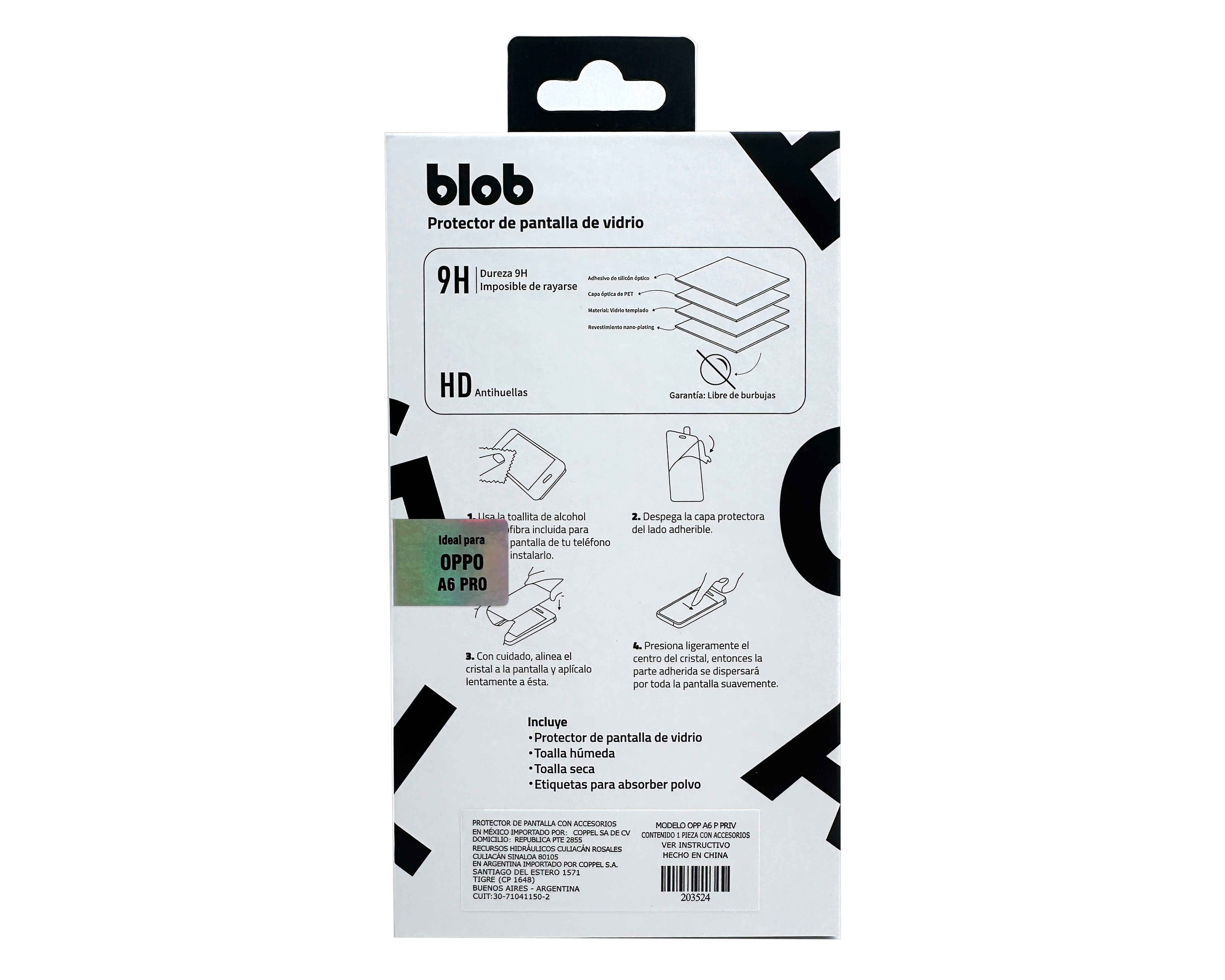 Foto 3 pulgar | Foto 2 | Protector de Pantalla Blob para Oppo A6 Pro