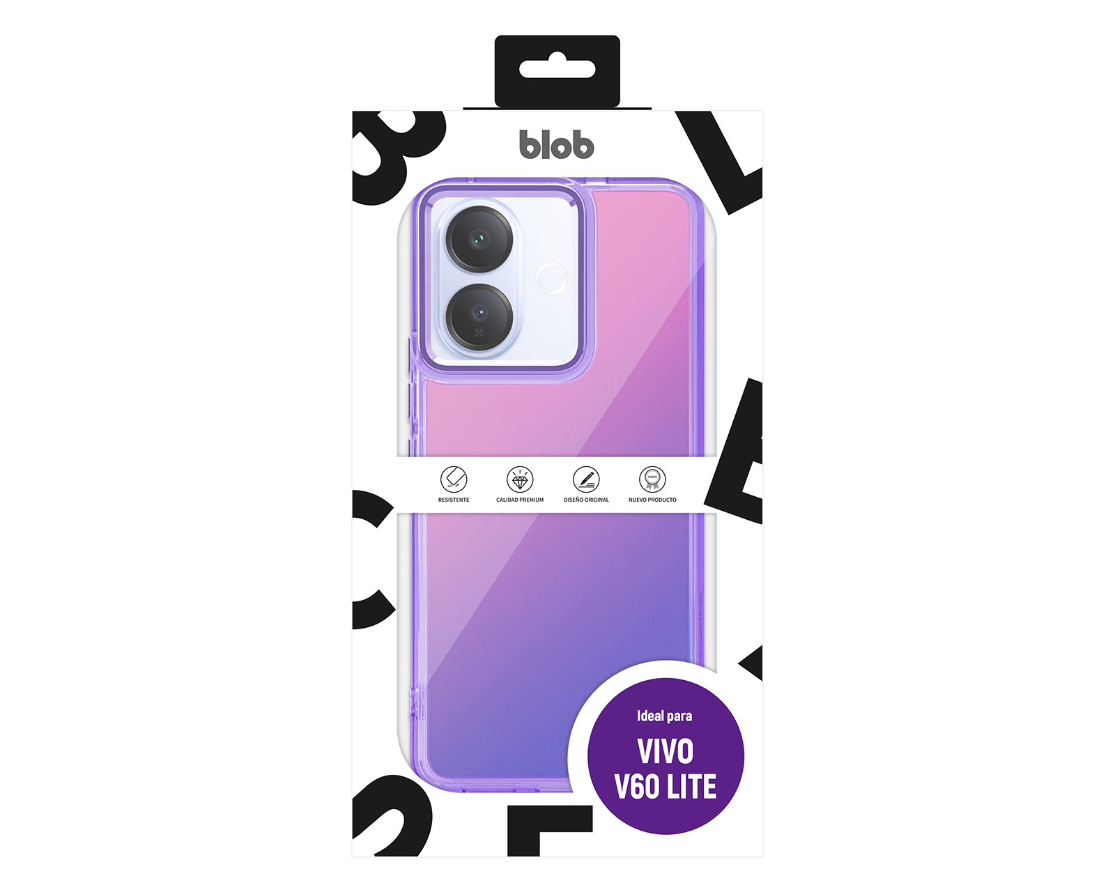 Foto 8 pulgar | Foto 7 | Funda Lila Blob para vivo V60 Lite