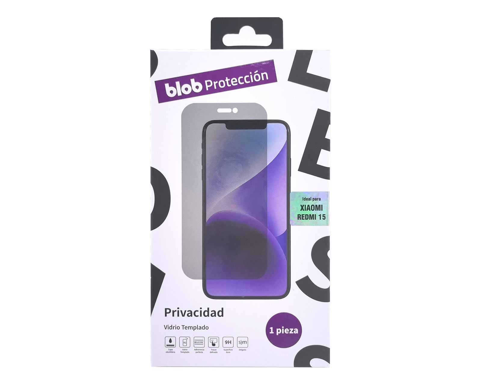Protector de Pantalla de Vidrio Templado Blob para Xiaomi Redmi 15