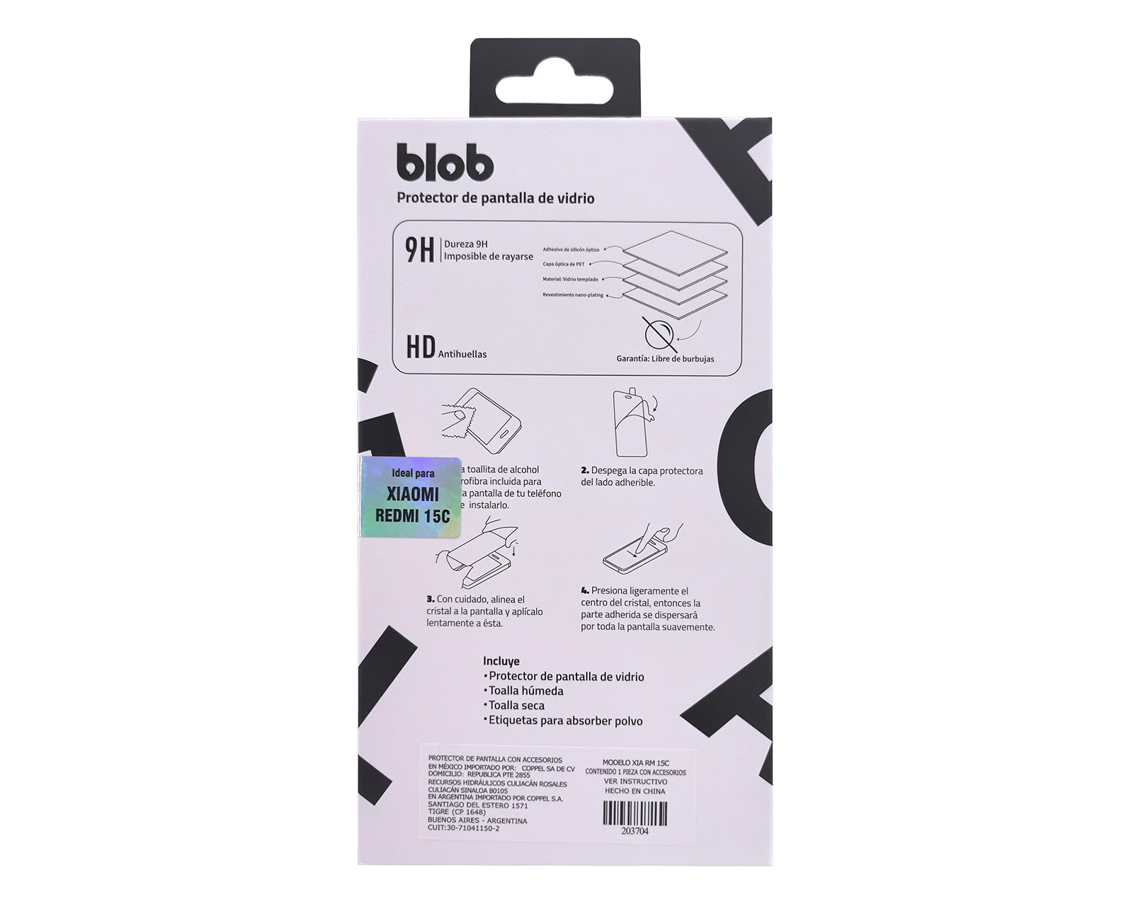 Foto 3 pulgar | Foto 2 | Protector de Pantalla de Vidrio Templado Blob para Xiaomi Redmi 15C