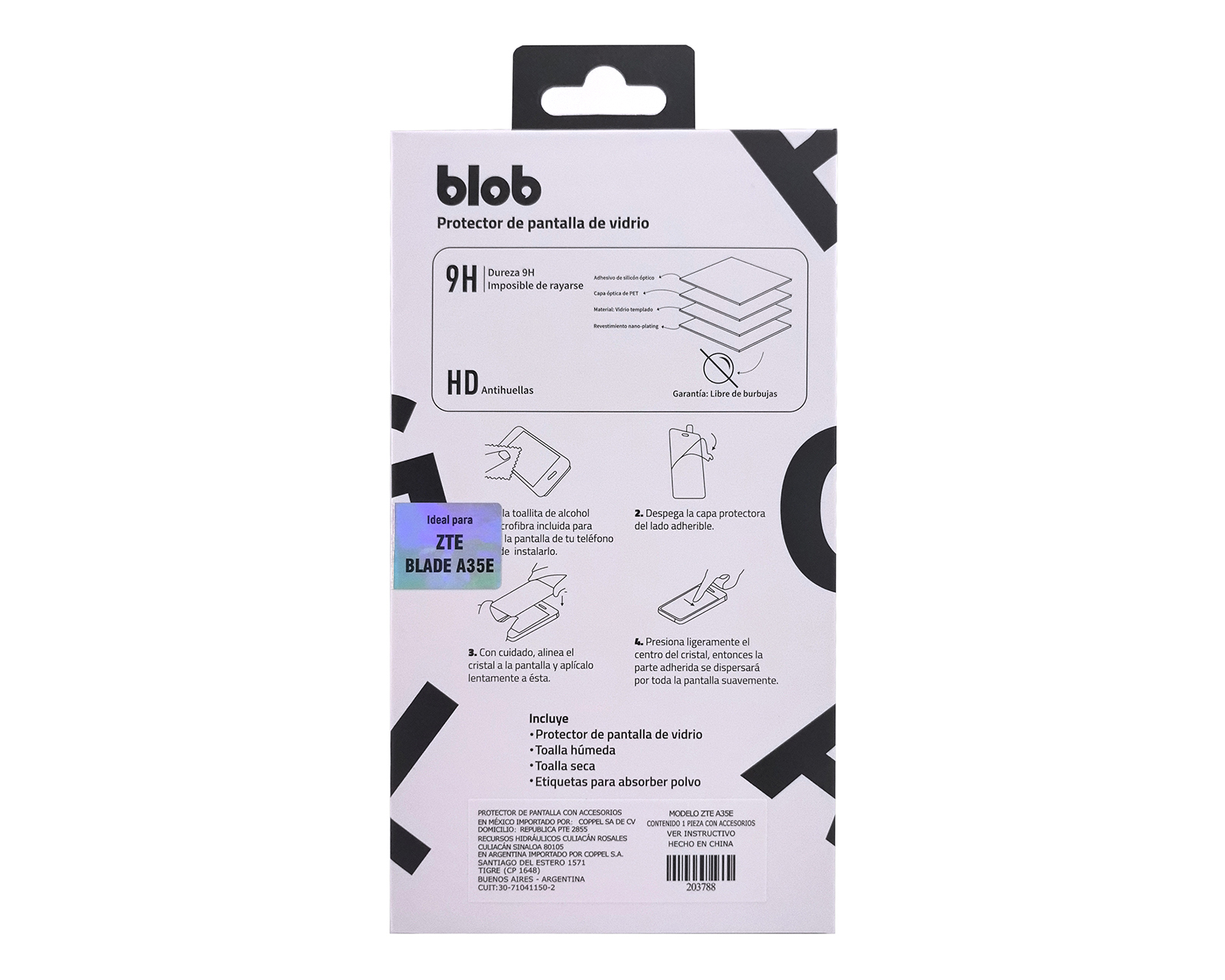Foto 2 | Foto 2 | Protector de Pantalla de Vidrio Templado Blob para ZTE Blade A35E