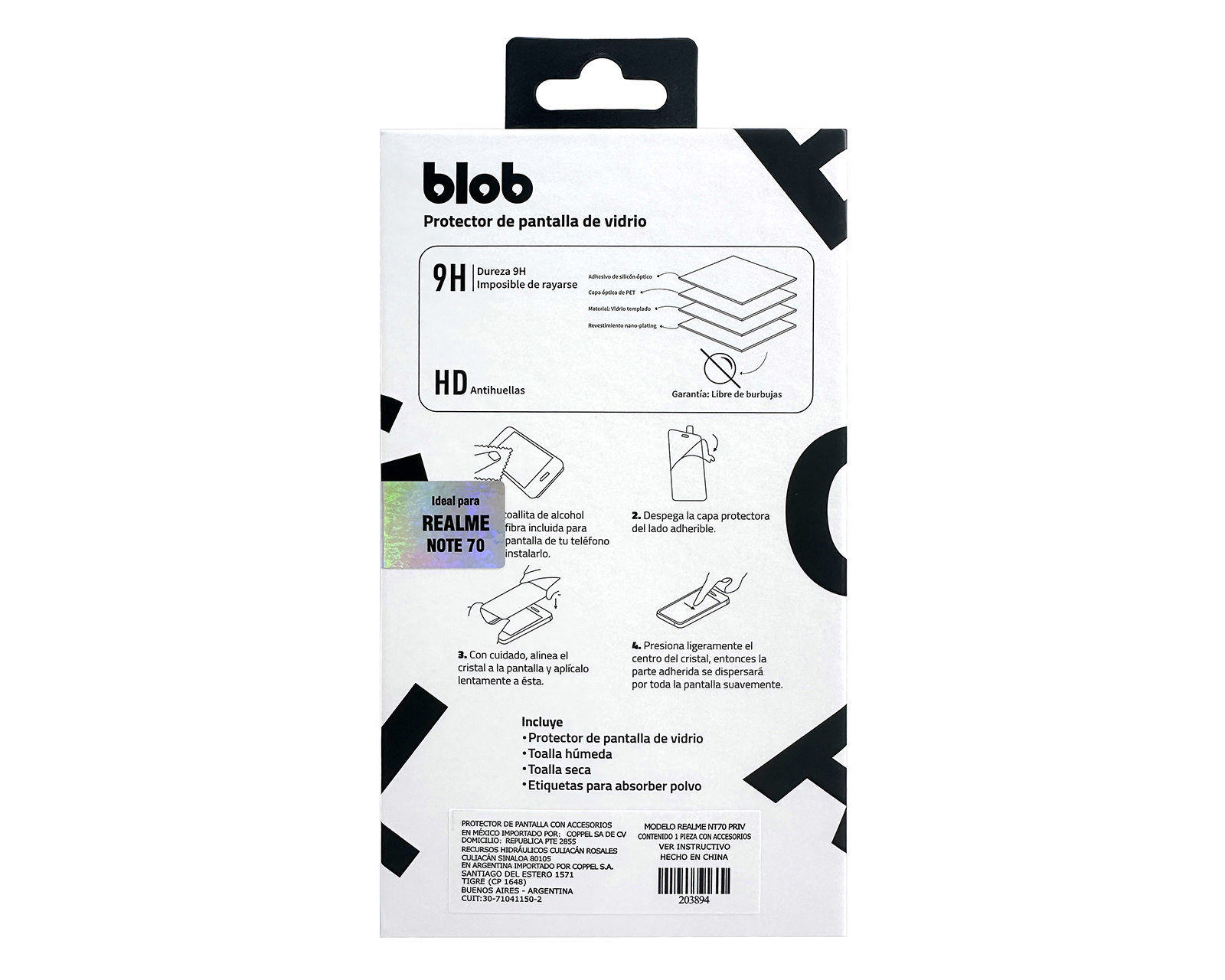 Foto 3 pulgar | Foto 2 | Protector de Pantalla Blob para Realme Note 70