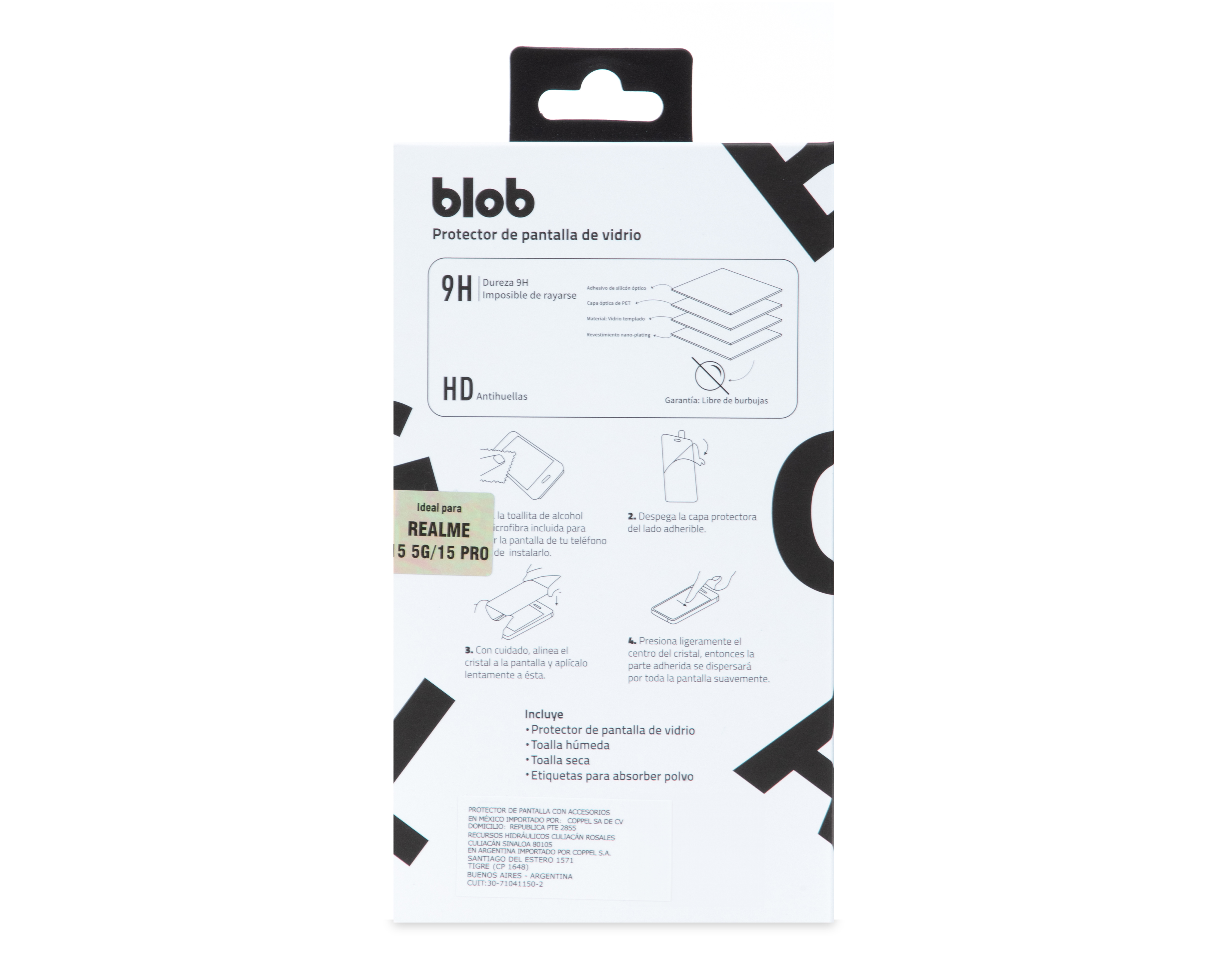 Foto 3 pulgar | Foto 2 | Protector de Pantalla Blob para Realme 15 5G y 15 Pro