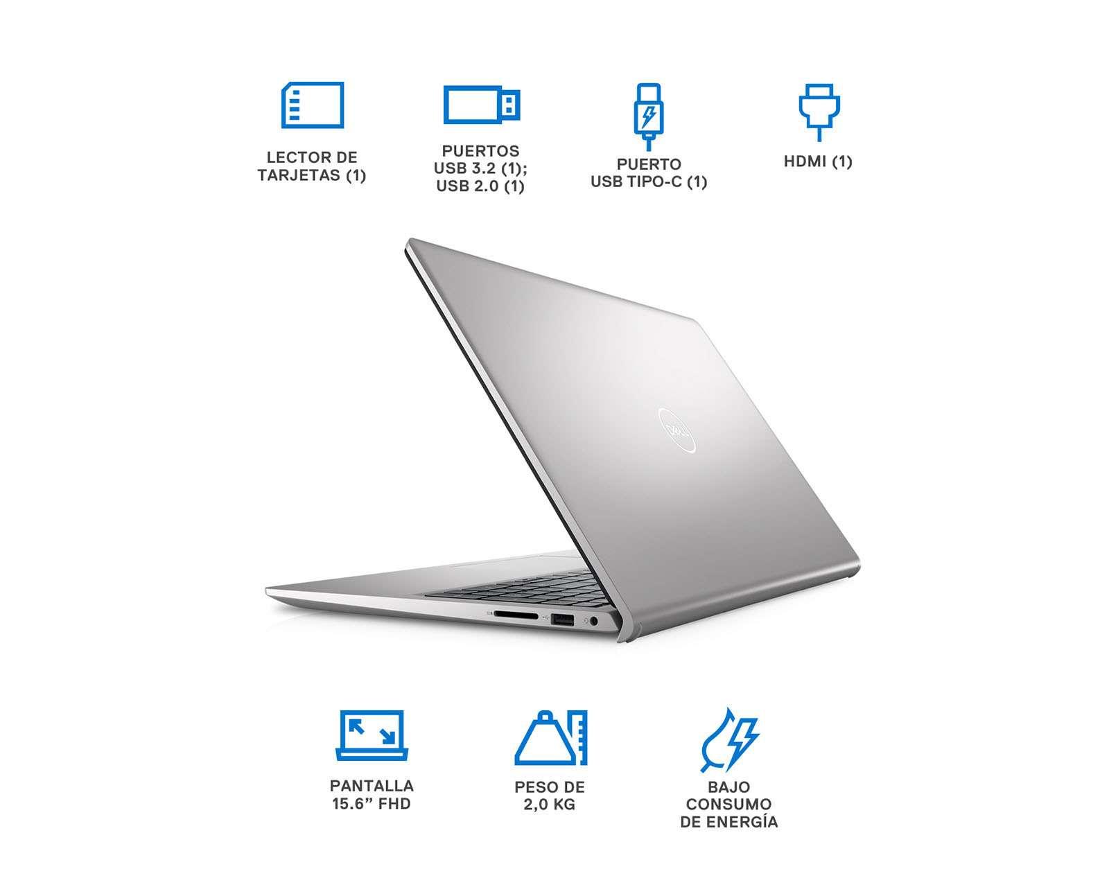 Foto 4 pulgar | Foto 3 | Laptop Dell Inspiron 3000 15.6" Windows 11 Intel Core i5 8GB RAM 256 SSD Plata