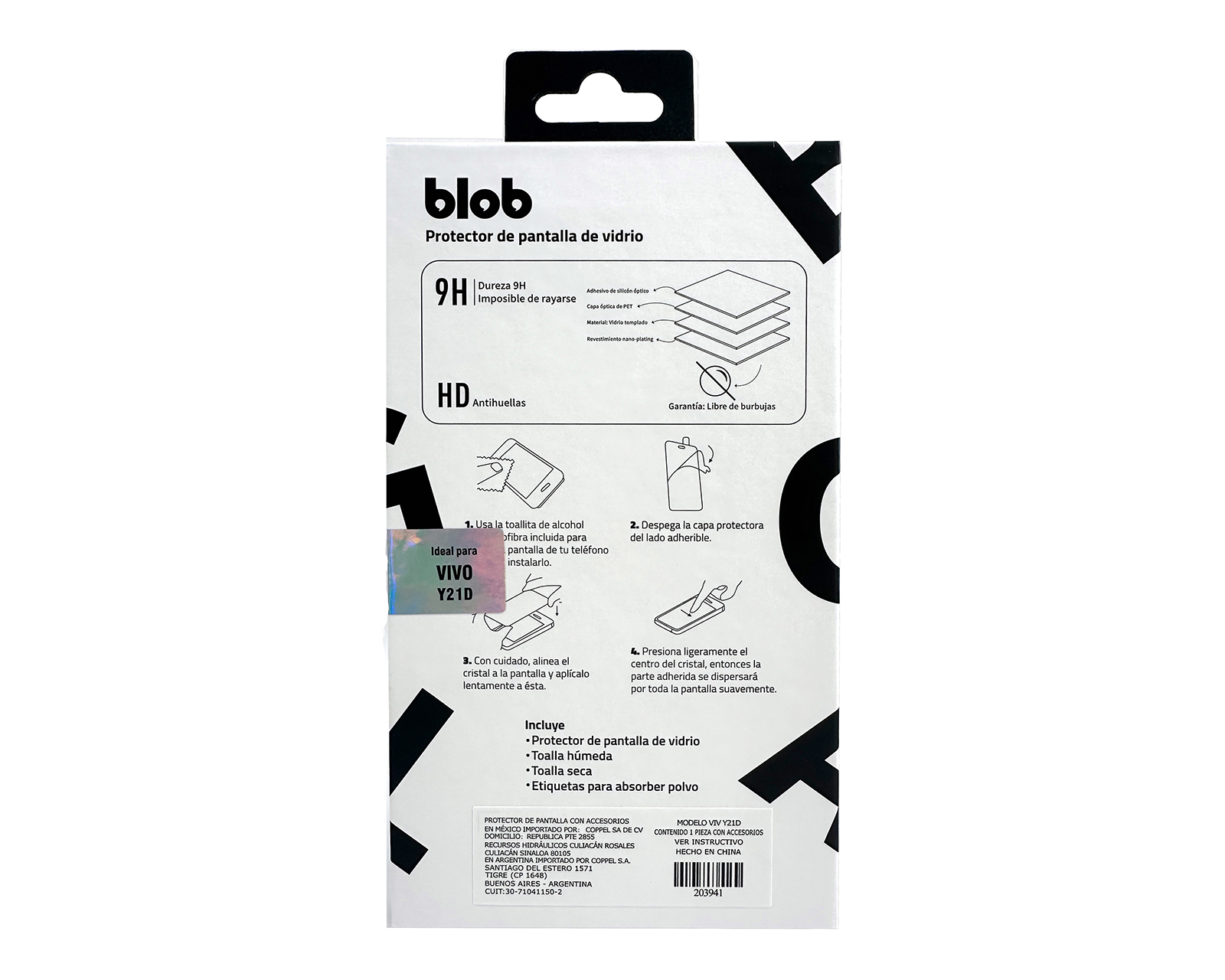 Foto 3 pulgar | Foto 2 | Protector de Pantalla Blob para vivo Y21D