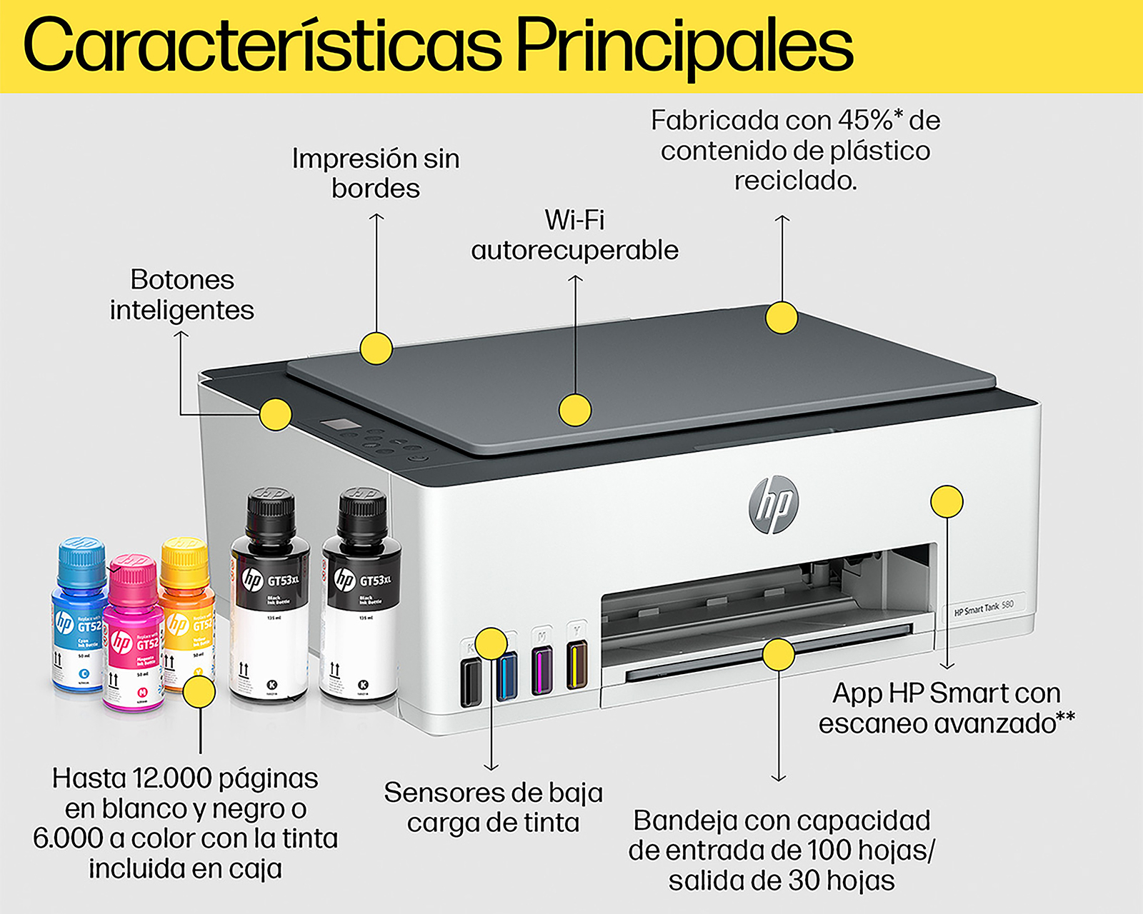 Foto 5 | Foto 5 | Multifuncional HP de Inyección Smart Tank 580