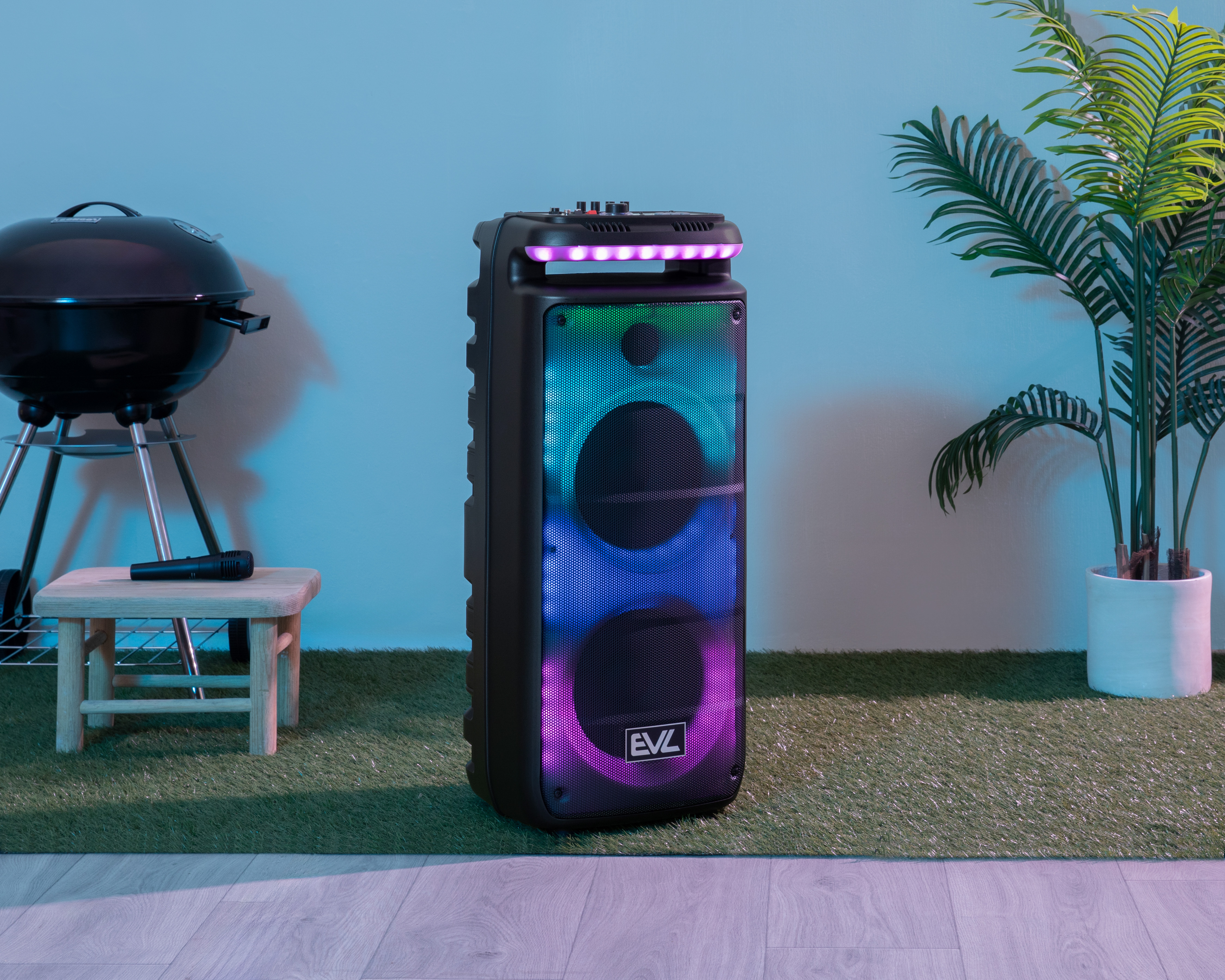 Foto 8 | Foto 8 | Bafle Bluetooth EVL JPS818L con Luces LED