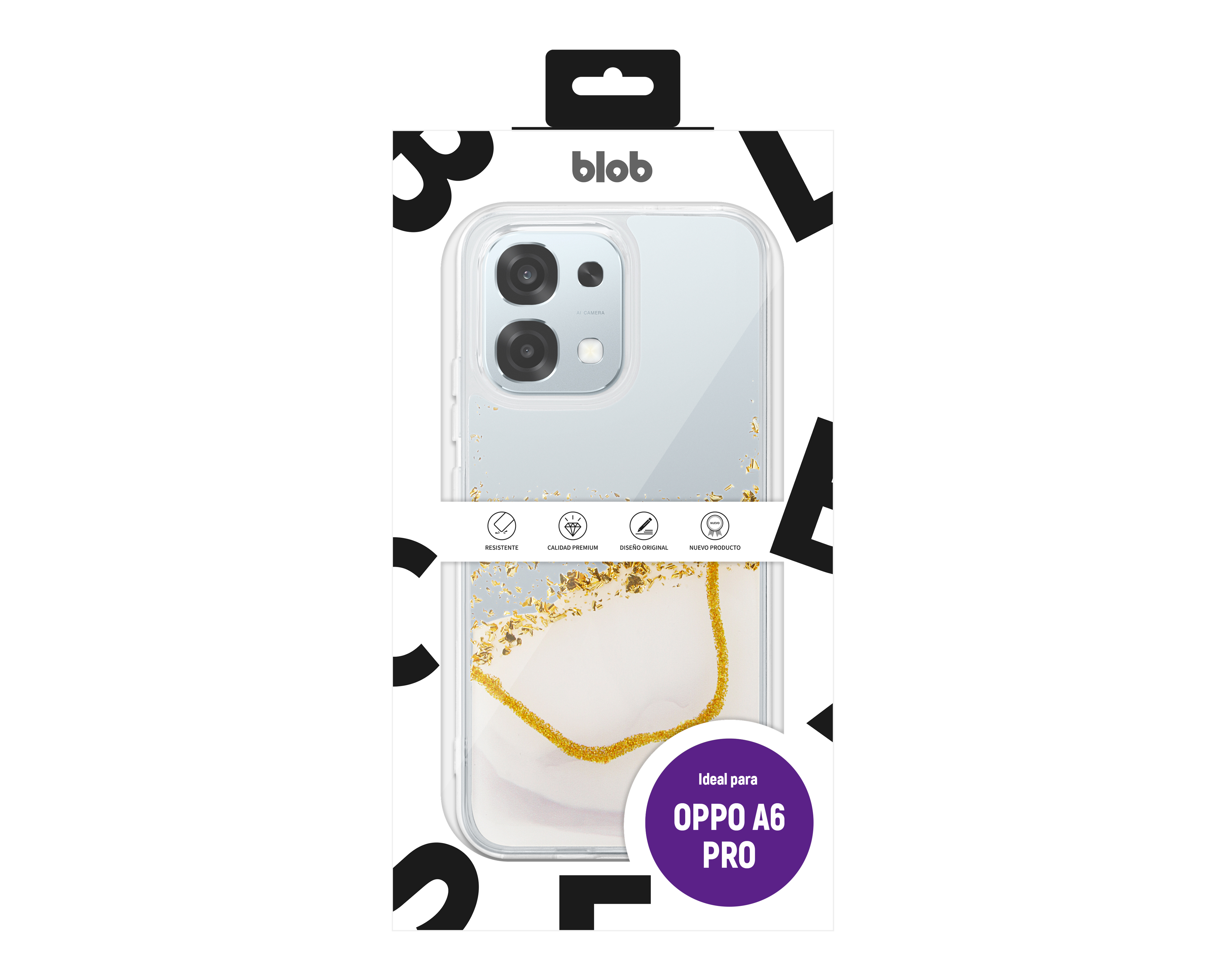 Foto 8 pulgar | Foto 7 | Funda de TPU Blob para OPPO A6 Pro