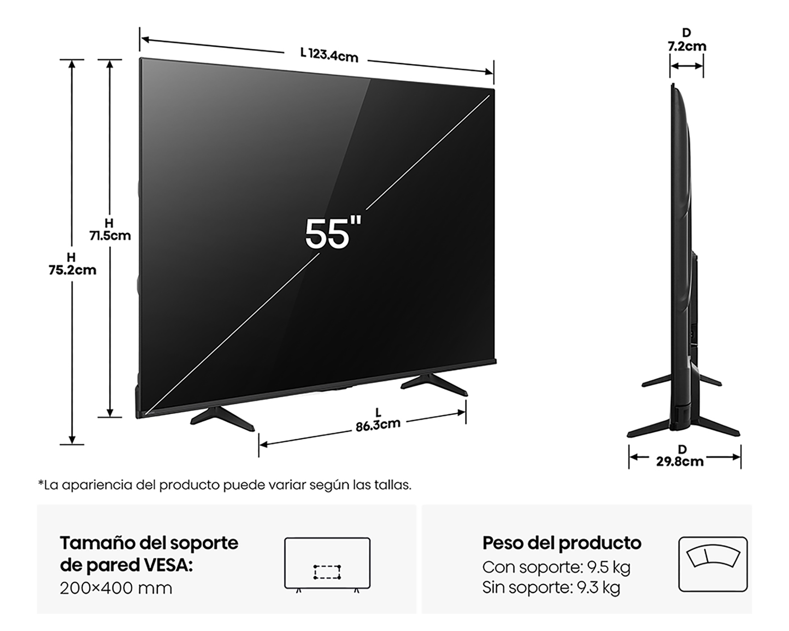 Foto 10 | Foto 10 | Pantalla Smart TV Hisense UHD 55 Pulgadas 4K 55A65NV