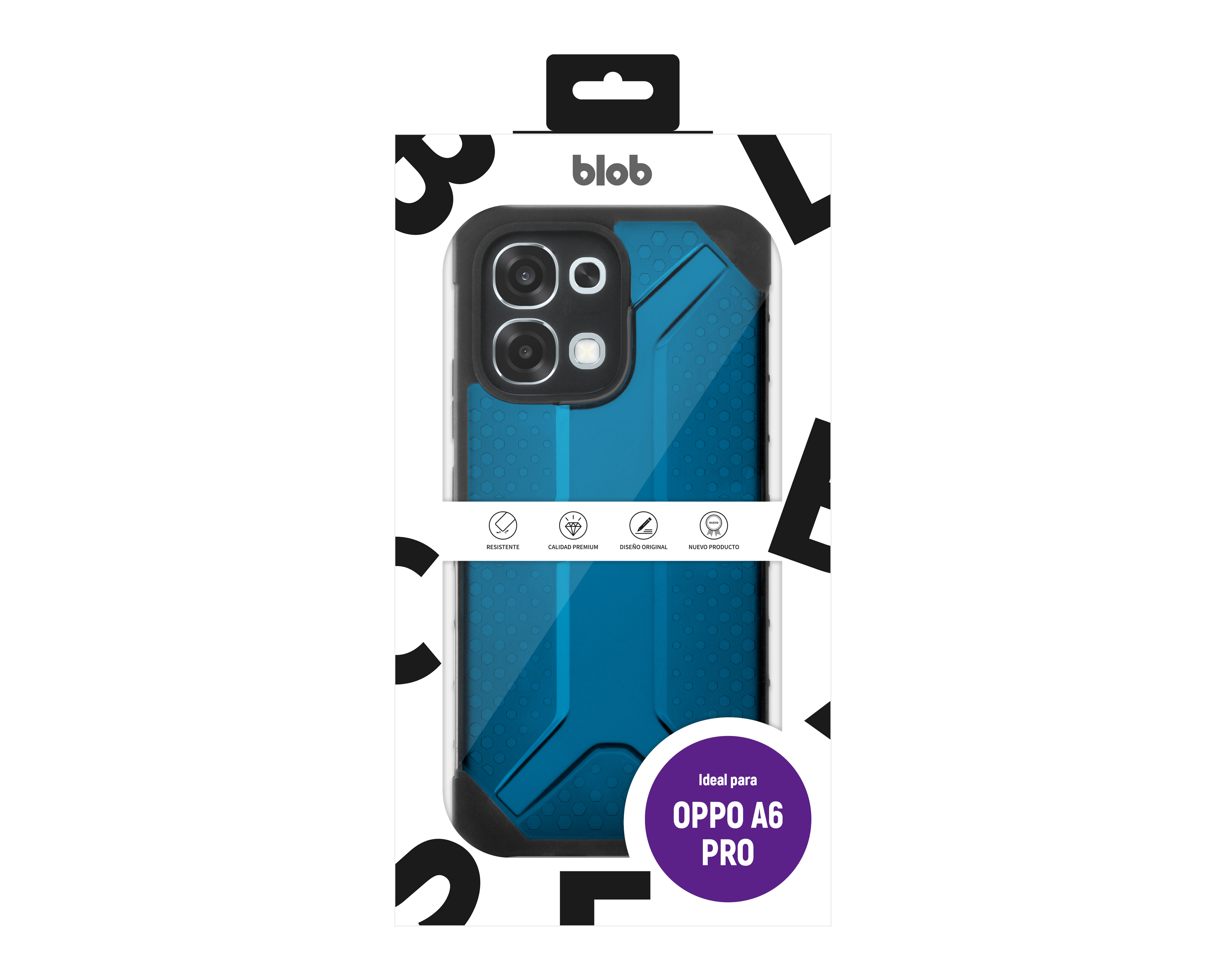 Foto 8 pulgar | Foto 7 | Funda Azul Blob para Oppo A6 Pro