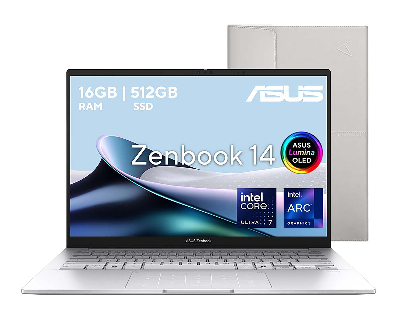 Laptop Asus Zenbook 14 Pulgadas Windows 11 Home Intel Core Ultra 7 16 GB RAM 512 GB SSD Plateada