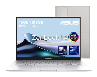 Foto 1 | Foto 1 | Laptop Asus Zenbook 14 Pulgadas Windows 11 Home Intel Core Ultra 7 16 GB RAM 512 GB SSD Plateada