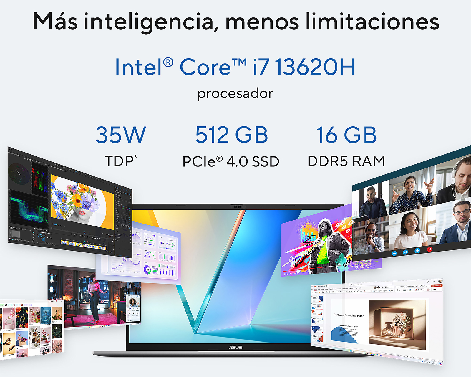 Foto 5 pulgar | Foto 4 | Laptop Asus Vivobook S16 S3607VA-RP005W 16 Pulgadas Windows 11 Intel Core i7 16 GB RAM 512 GB SSD Plateada