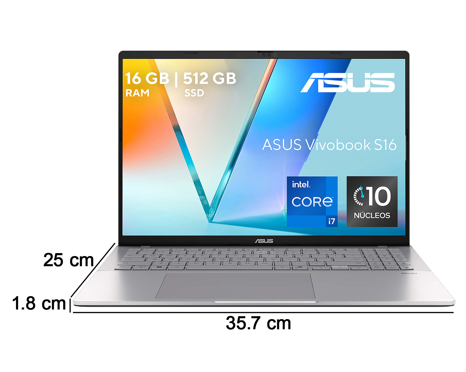 Foto 10 pulgar | Foto 9 | Laptop Asus Vivobook S16 S3607VA-RP005W 16 Pulgadas Windows 11 Intel Core i7 16 GB RAM 512 GB SSD Plateada