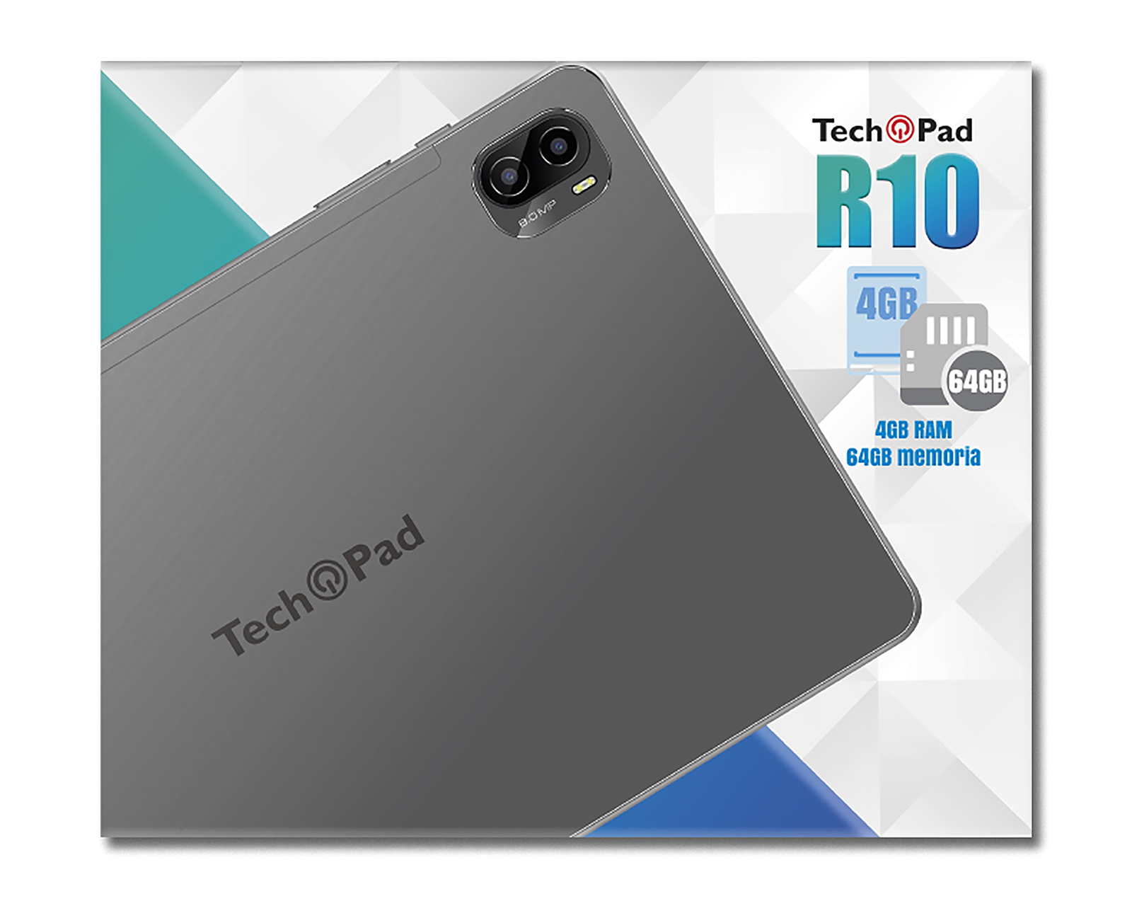 Foto 4 pulgar | Foto 3 | Tablet Tech Pad R10 10.1" 64 GB Wifi Android 13 4 GB RAM Gris