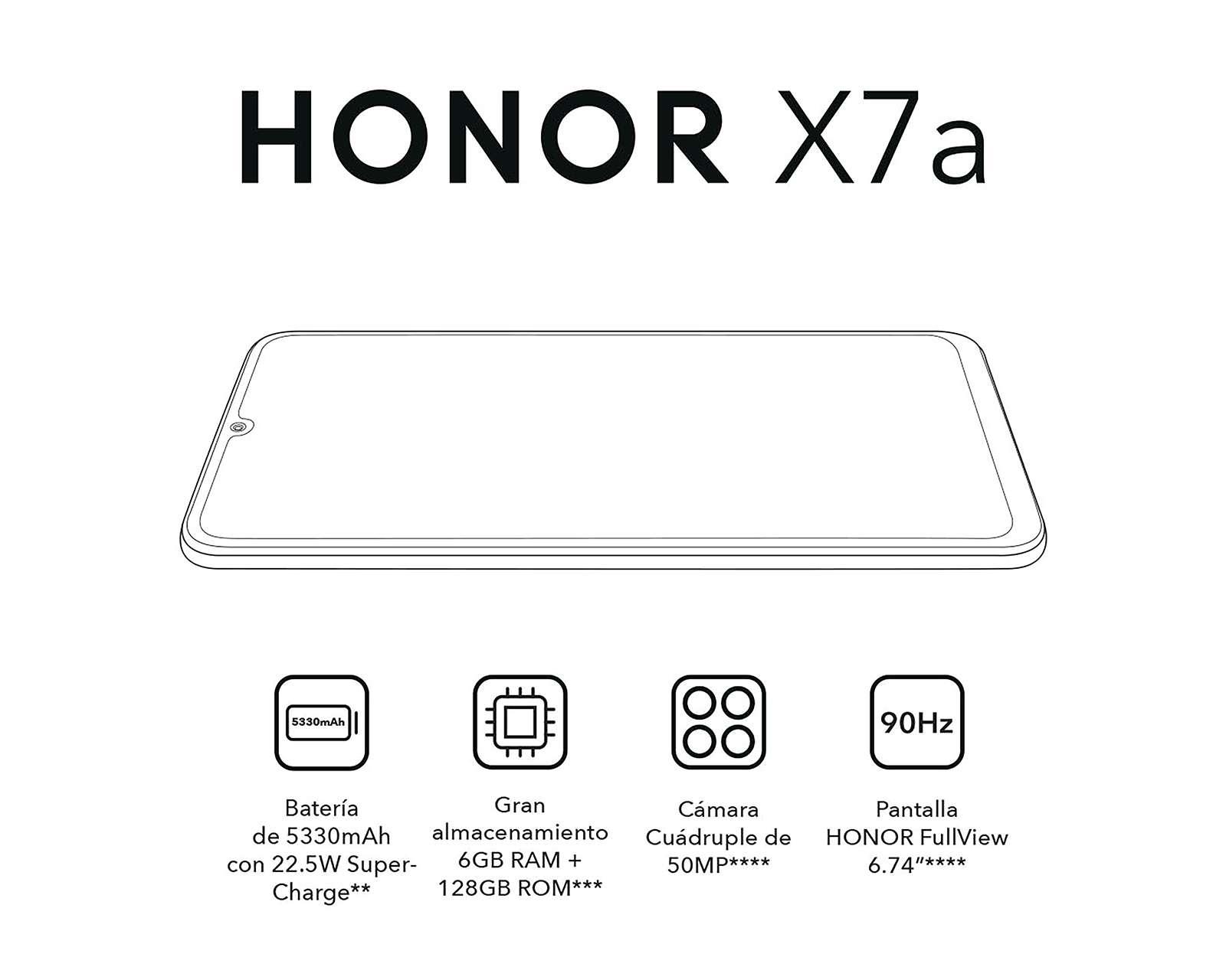 Foto 6 | Foto 7 | Telcel Honor X7a 128 GB Plata