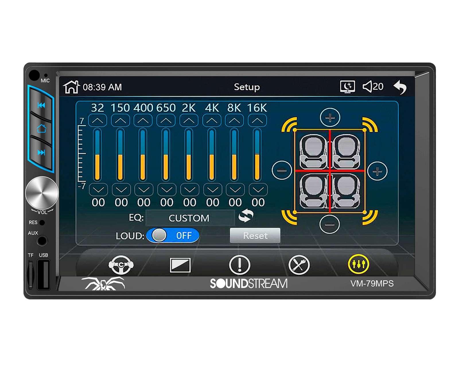 Foto 3 pulgar | Foto 2 | Autoestéreo Soundstream Multimedia sin CD VM-79MPS de 7" Bluetooth Negro