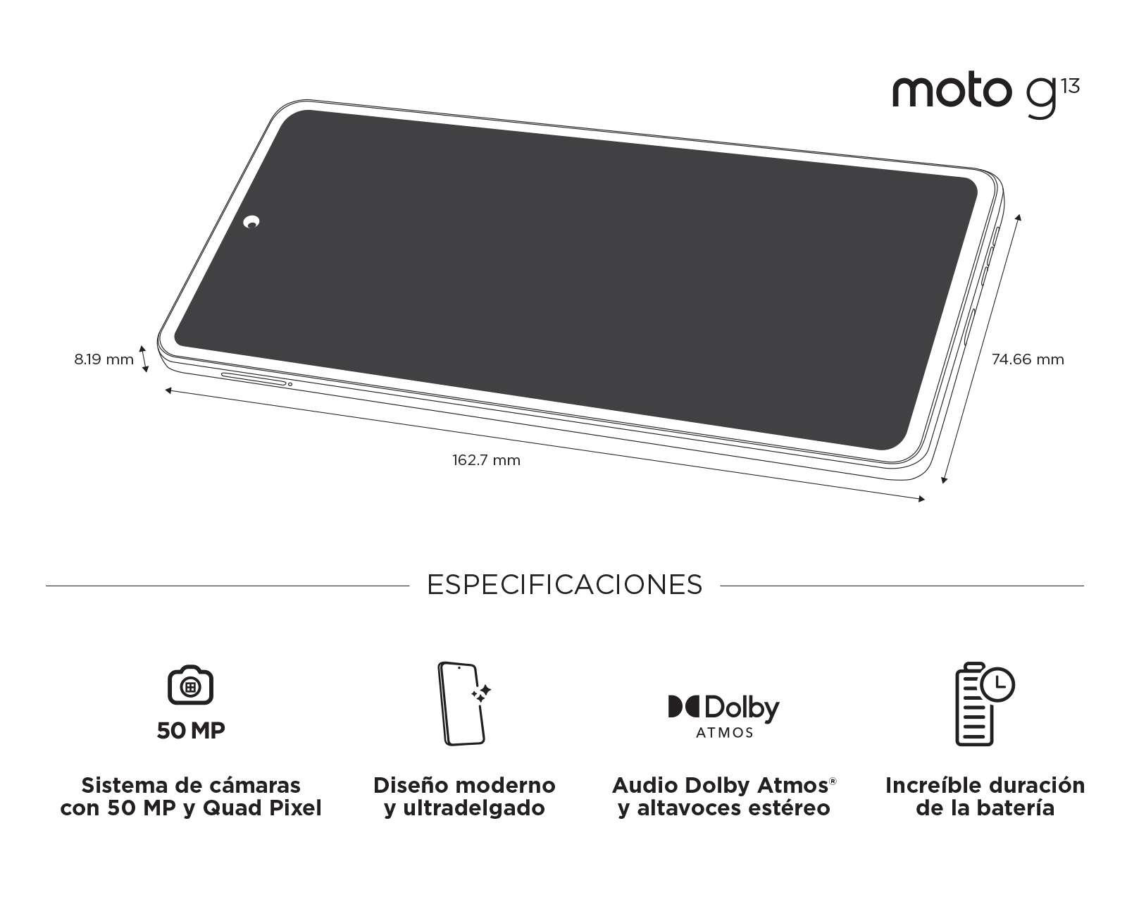 Foto 10 pulgar | Foto 9 | AT&T/Unefon Motorola Moto G13 128 GB Rosa