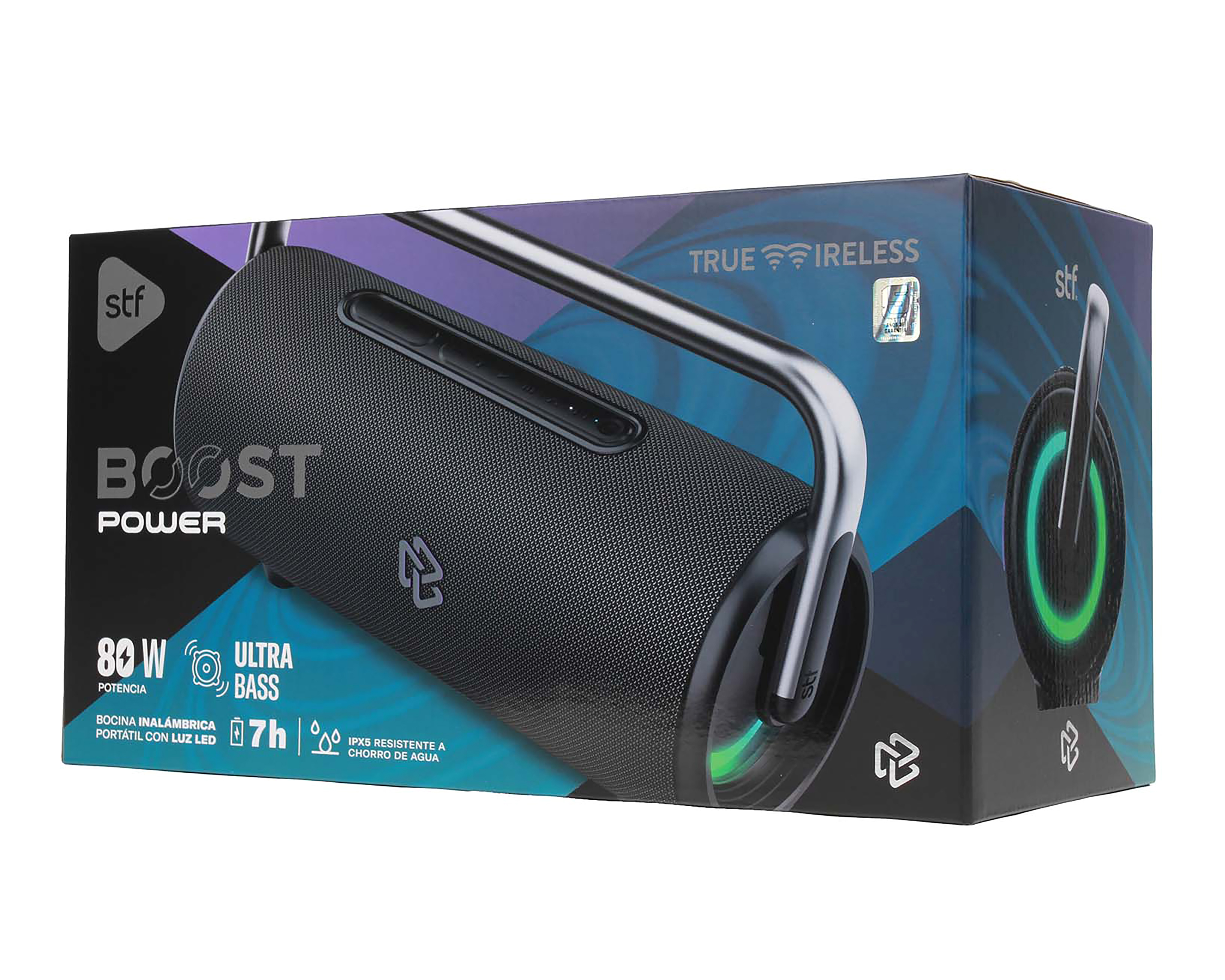 Foto 6 pulgar | Foto 5 | Bocina Bluetooth STF Boost Power 80 W Resistente al Agua