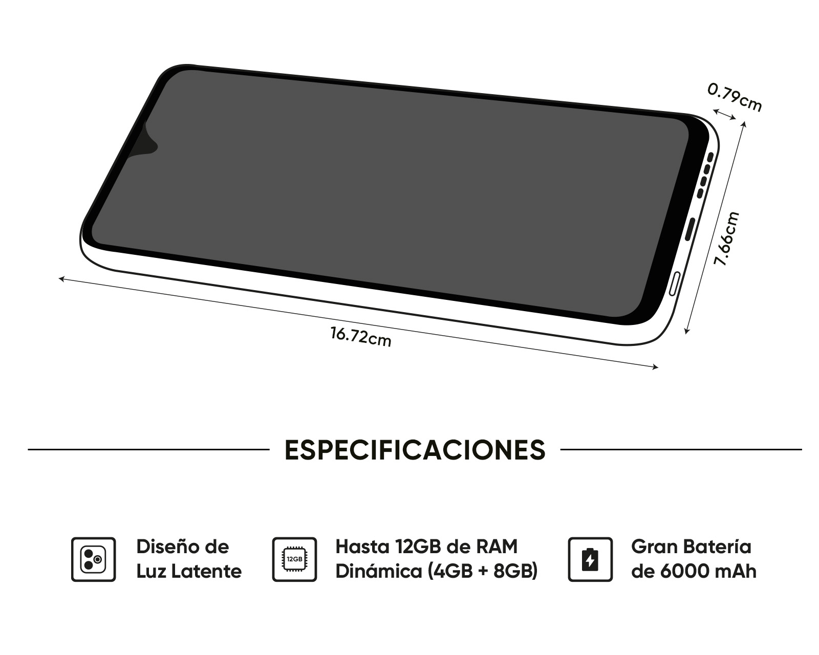 Foto 8 | Foto 8 | Telcel Realme Note 70 128 GB Negro