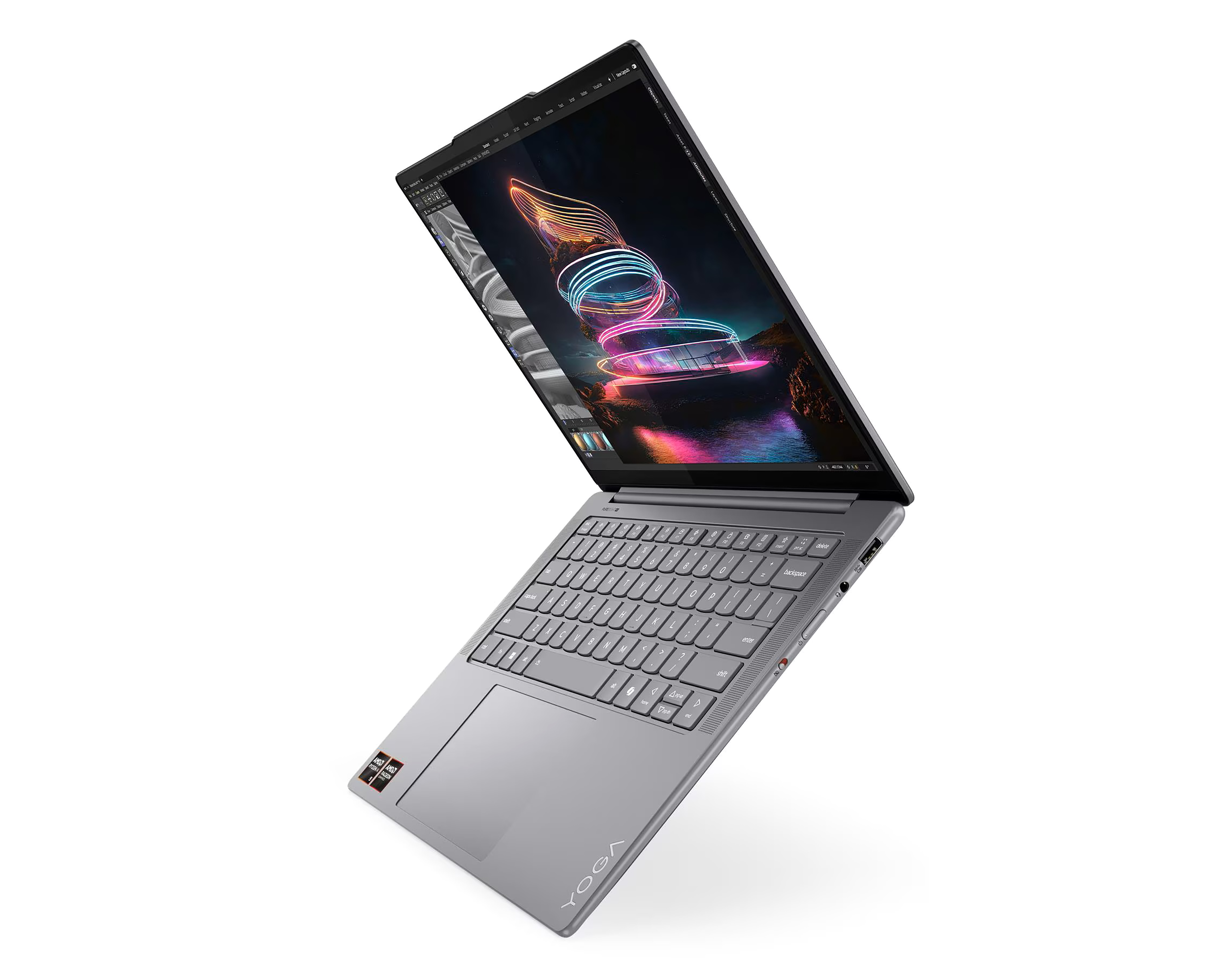 Foto 5 pulgar | Foto 4 | Laptop Lenovo Yoga Pro 7 14ASP9 14.5 Pulgadas Windows 11 AMD Ryzen AI 9 32 GB RAM 1 TB SSD Gris