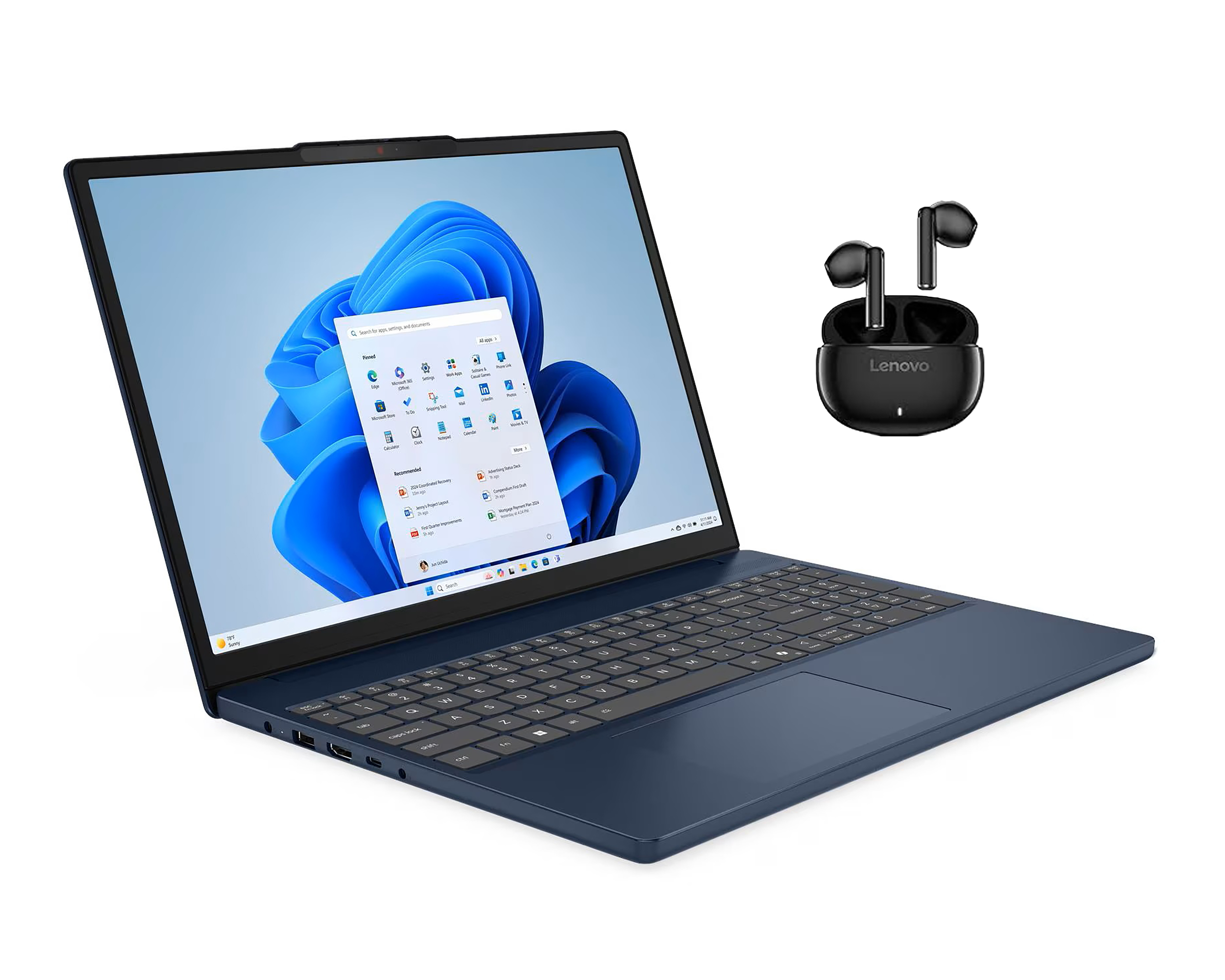 Laptop Lenovo IP SLIM 3 15IRH10 15.6 Pulgadas Windows 11 Home Intel Core i5 16 GB RAM 1 TB SSD Negra con Audífonos