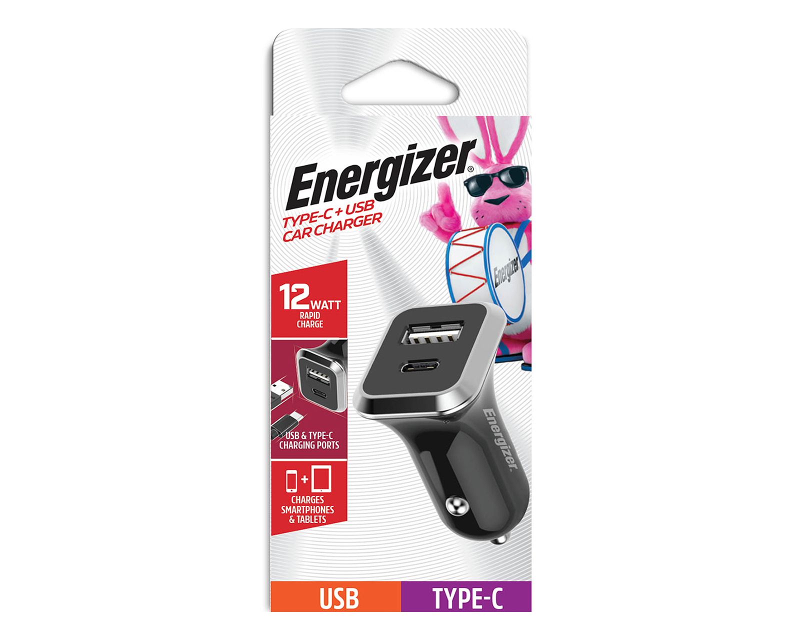 Foto 6 pulgar | Foto 5 | Adaptador para Auto Energizer Doble Salida UBS-C 12W