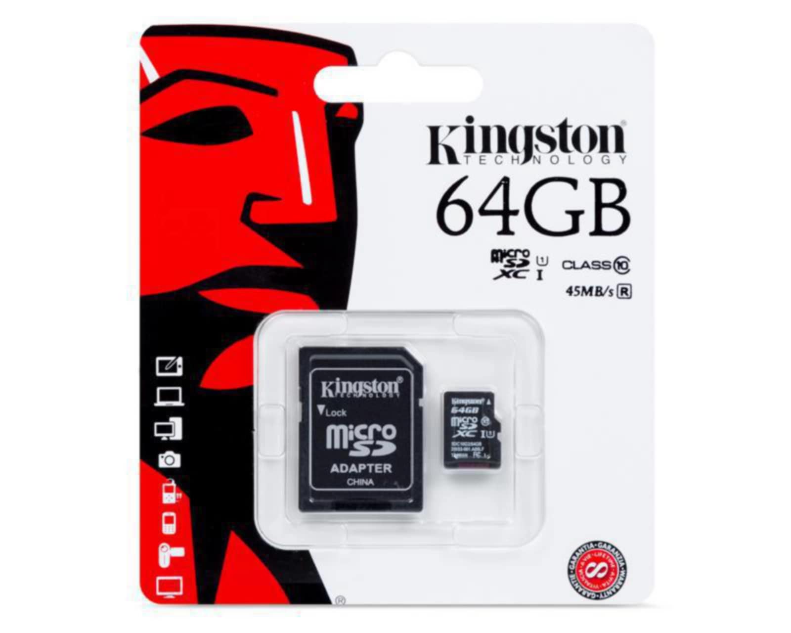 Memoria MicroSD Kingston 64 GB Clase 10