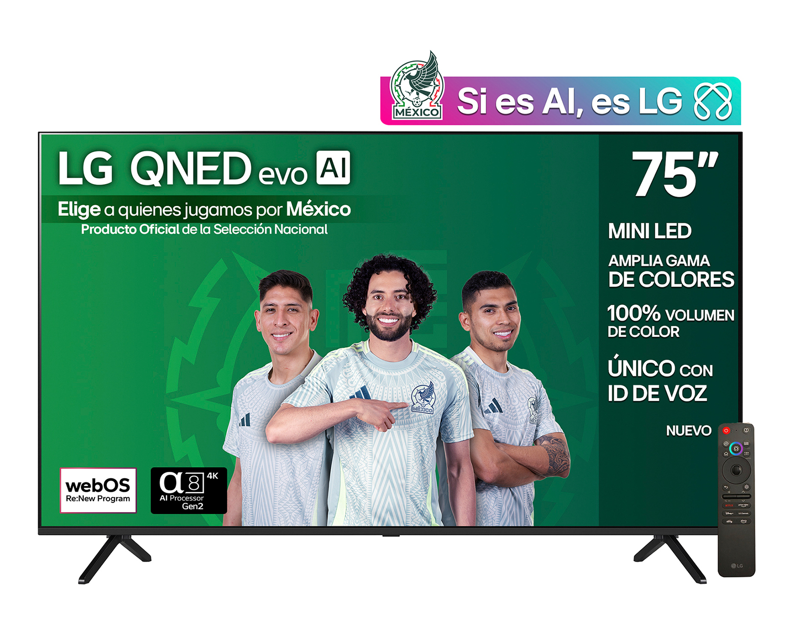 Pantalla Smart TV LG QNED Evo AI 75 Pulgadas 4K MiniLED 75QNED92ASA