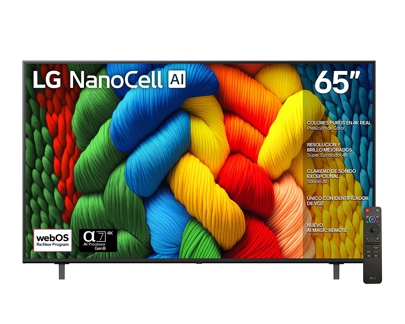 Pantalla Smart TV LG Nanocell 65 Pulgadas UHD 4K 65NANO80ASA
