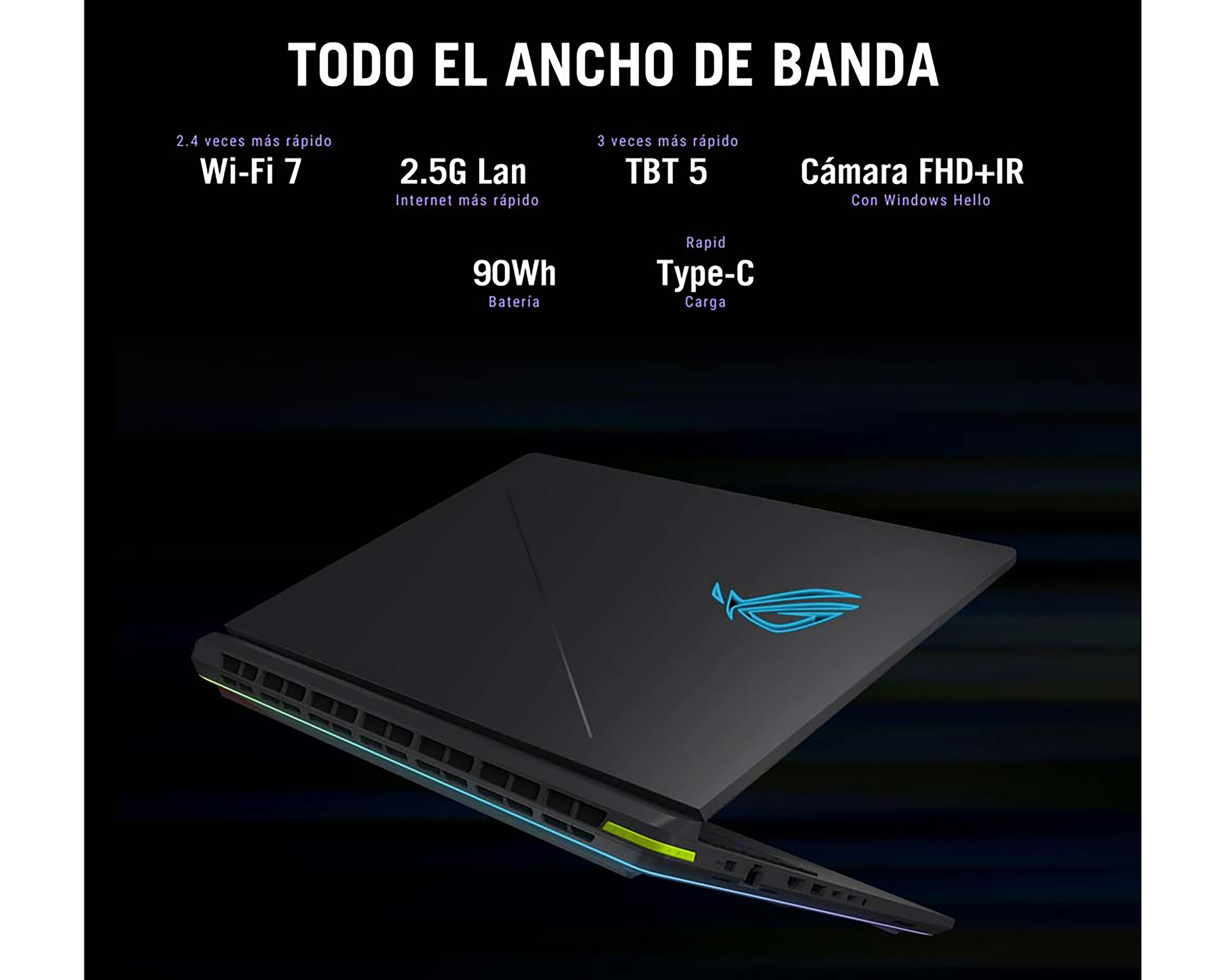 Foto 4 pulgar | Foto 3 | Laptop Gamer Asus G815LR-S8018W 18 Pulgadas NVIDIA GeForce RTX 5070 Ti 32 GB RAM 1 TB Negra