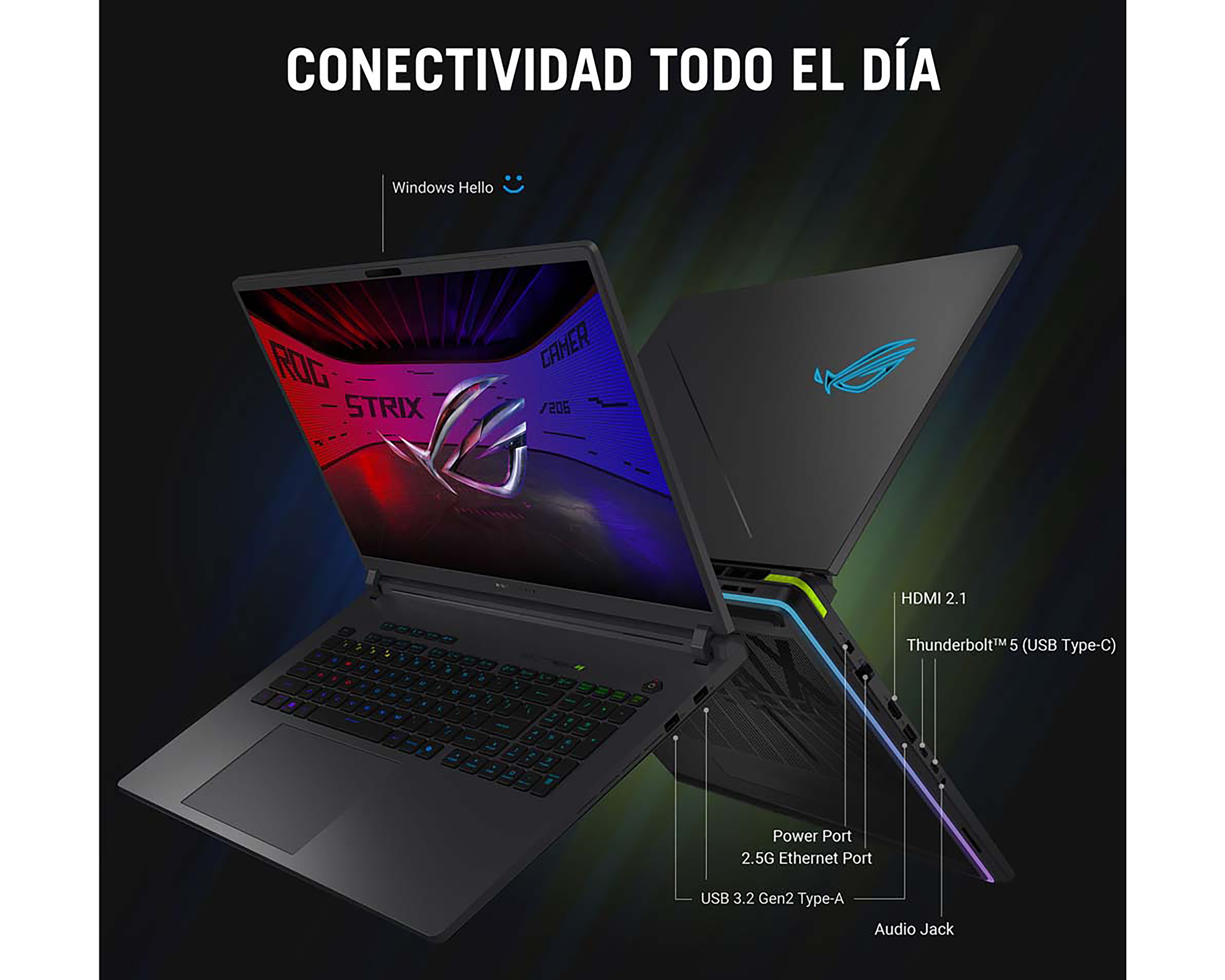 Foto 5 pulgar | Foto 4 | Laptop Gamer Asus G815LR-S8018W 18 Pulgadas NVIDIA GeForce RTX 5070 Ti 32 GB RAM 1 TB Negra