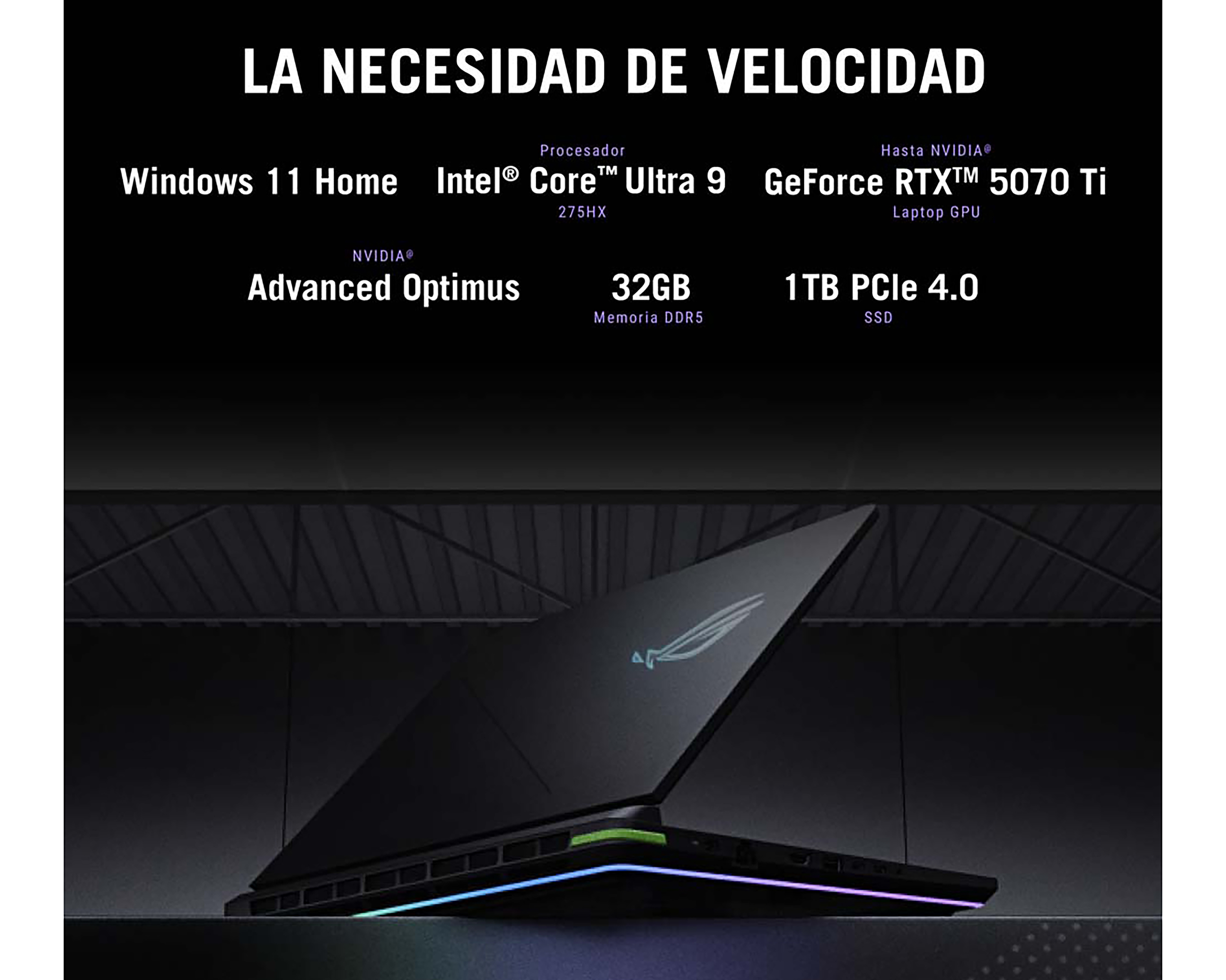 Foto 9 pulgar | Foto 8 | Laptop Gamer Asus G815LR-S8018W 18 Pulgadas NVIDIA GeForce RTX 5070 Ti 32 GB RAM 1 TB Negra