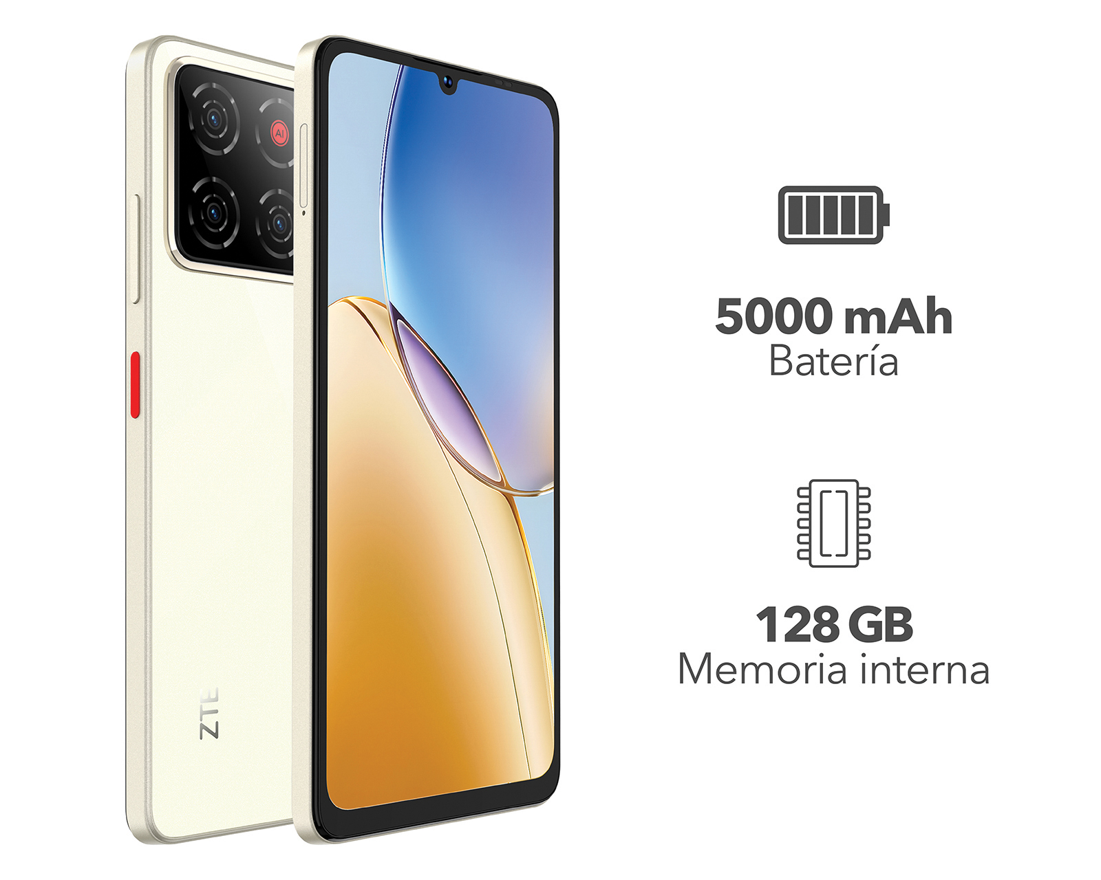 Foto 8 pulgar | Foto 7 | Telcel ZTE Blade A56 128 GB Dorado