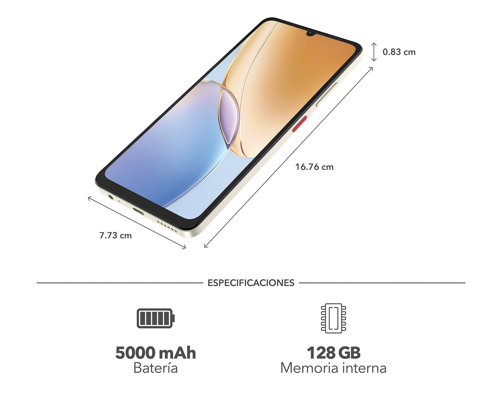 Foto 9 pulgar | Foto 8 | Telcel ZTE Blade A56 128 GB Dorado