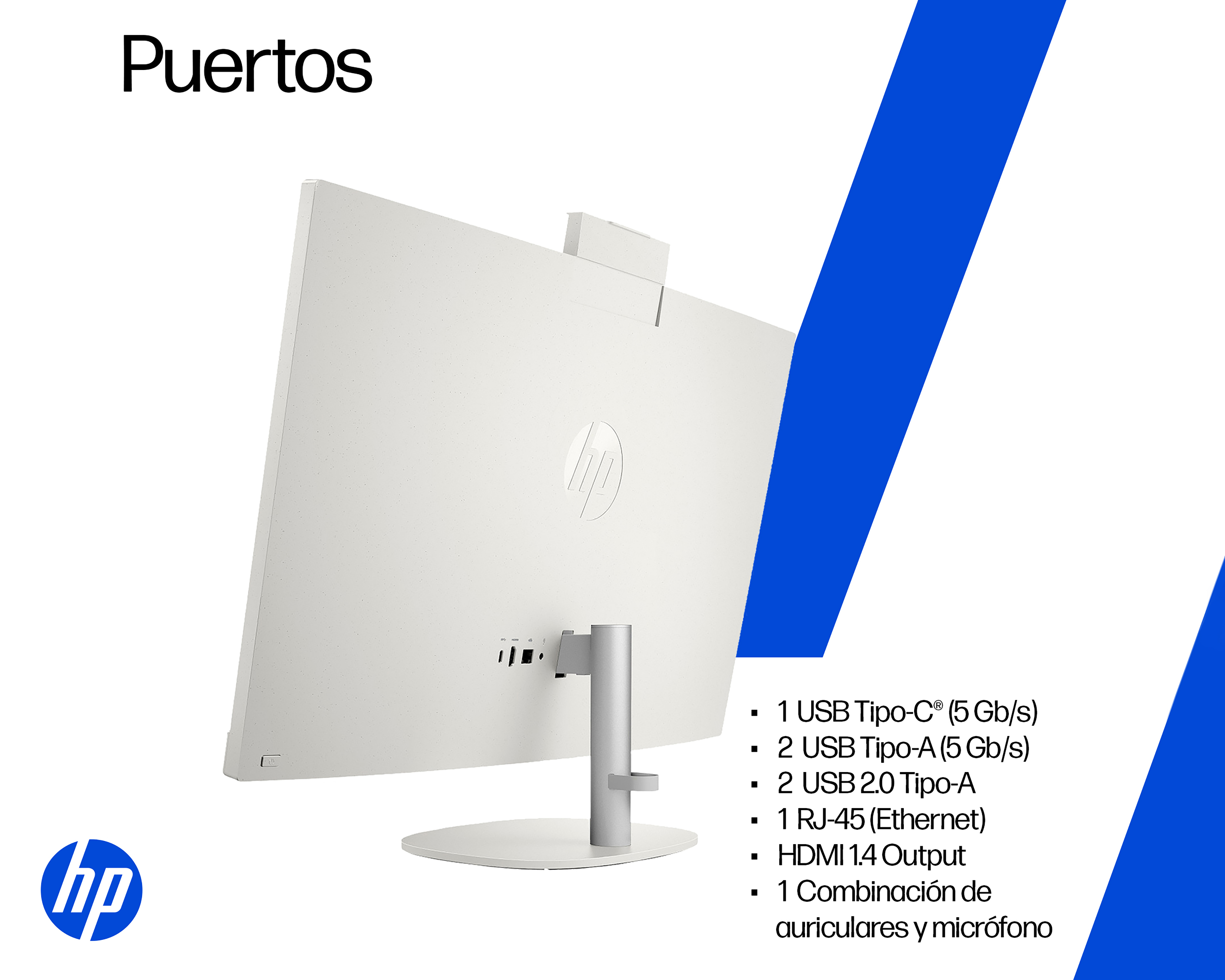 Foto 9 pulgar | Foto 8 | Computadora de Escritorio HP 24-CR0250LA 23.8 Pulgadas Windows 11 AMD Ryzen 5 8 GB RAM 512 GB SSD Blanca