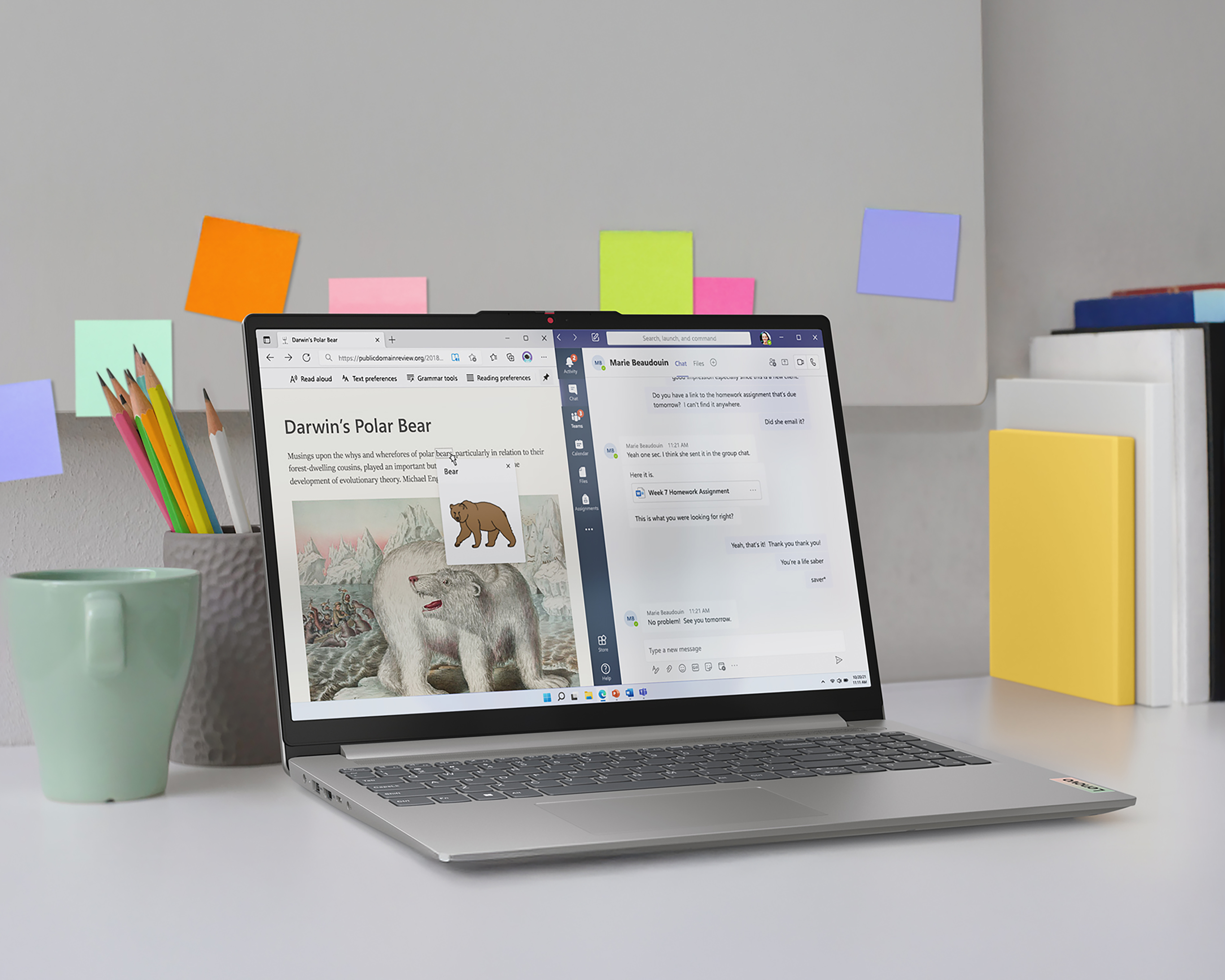 Foto 8 pulgar | Foto 7 | Laptop Lenovo Ideapad Slim 3 15.6" Windows 11 Intel Core i3 8 GB RAM 256 SSD Azul