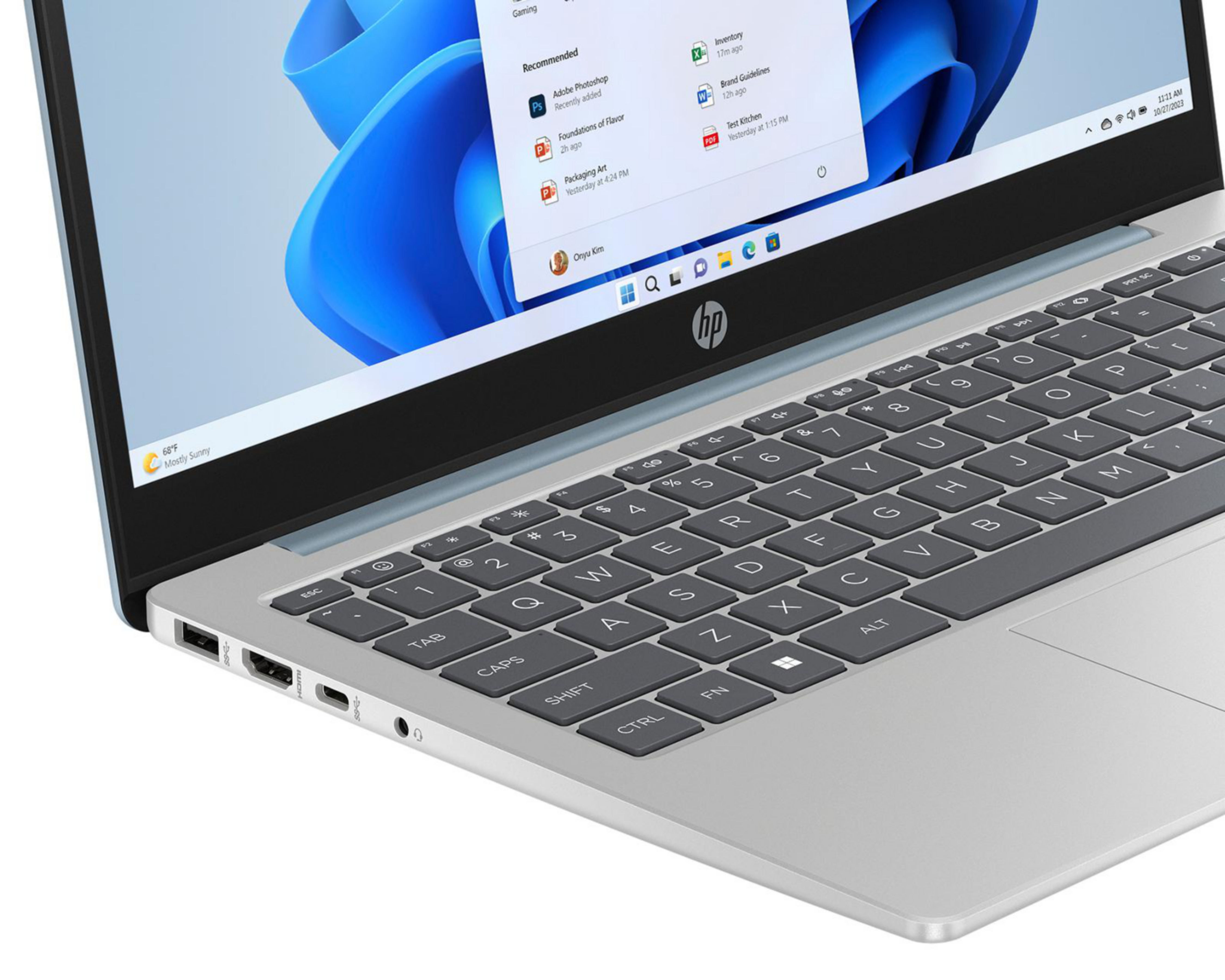 Foto 7 pulgar | Foto 6 | Laptop HP 14-EM0002LA 14" Ryzen 5-7520u 8 GB RAM 512 GB SSD Gris