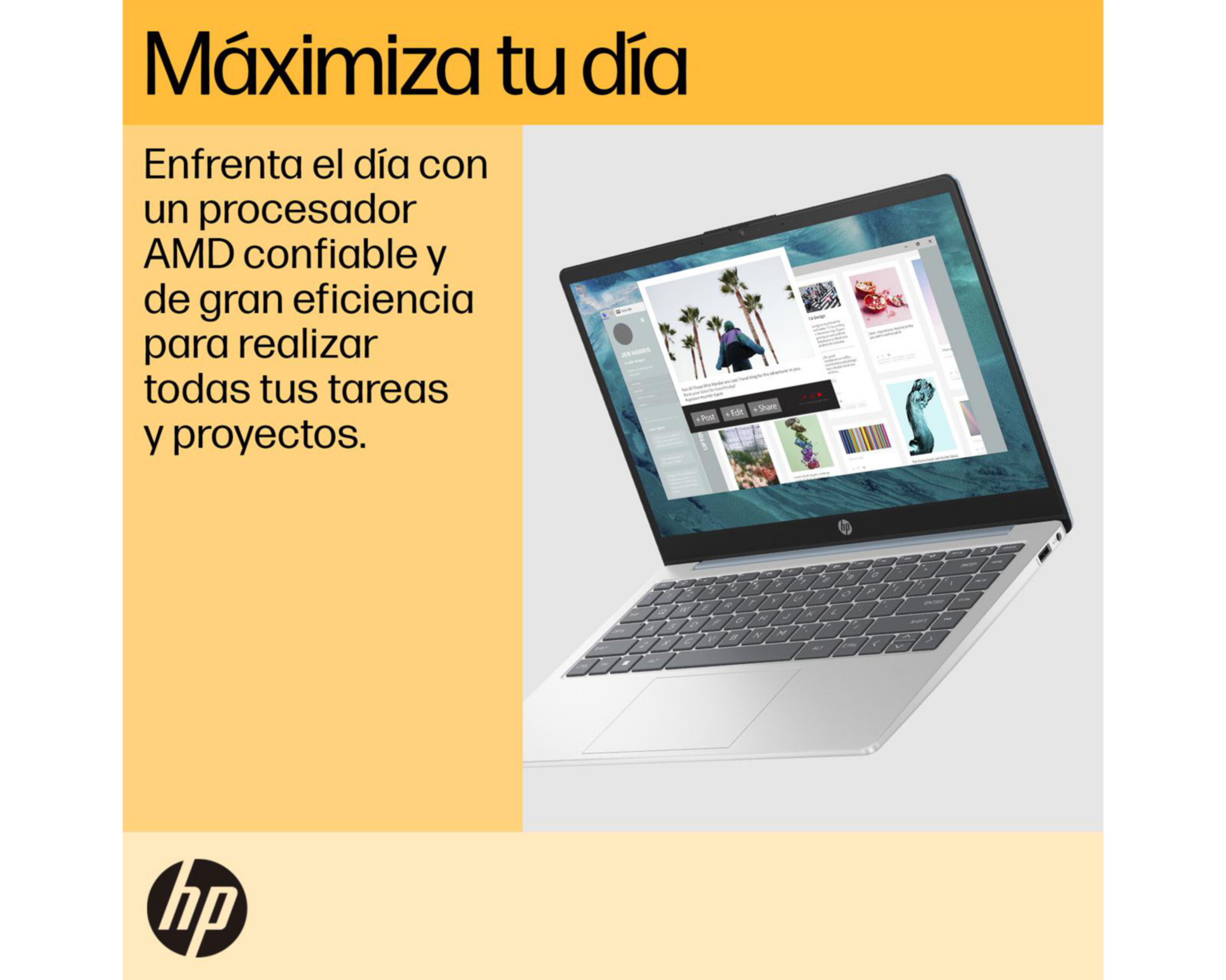 Foto 9 pulgar | Foto 8 | Laptop HP 14-EM0002LA 14" Ryzen 5-7520u 8 GB RAM 512 GB SSD Gris