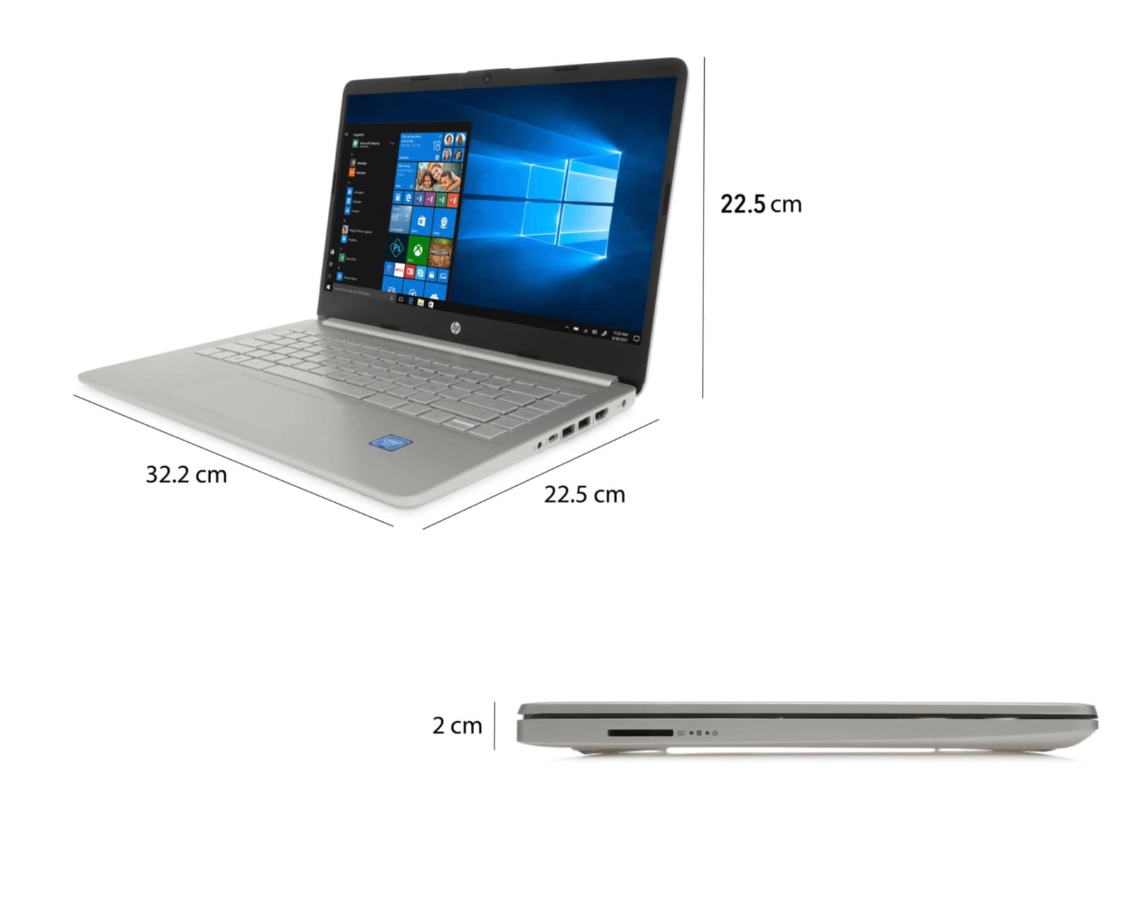 Foto 8 pulgar | Foto 7 | Laptop HP 14-DQ0527LA 14" Intel Celeron n4120 quad 8 GB RAM de 256 GB SSD Plata