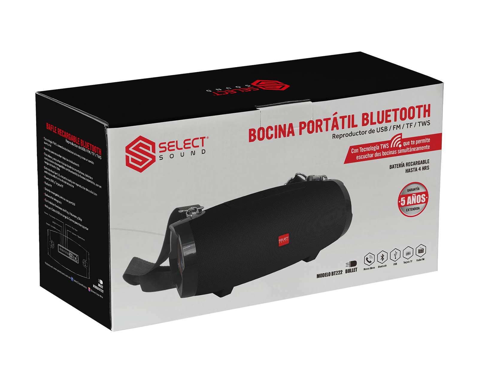 Foto 5 pulgar | Foto 4 | Bocina Bluetooth Portátil Select Sound BT222N Batería Recargable