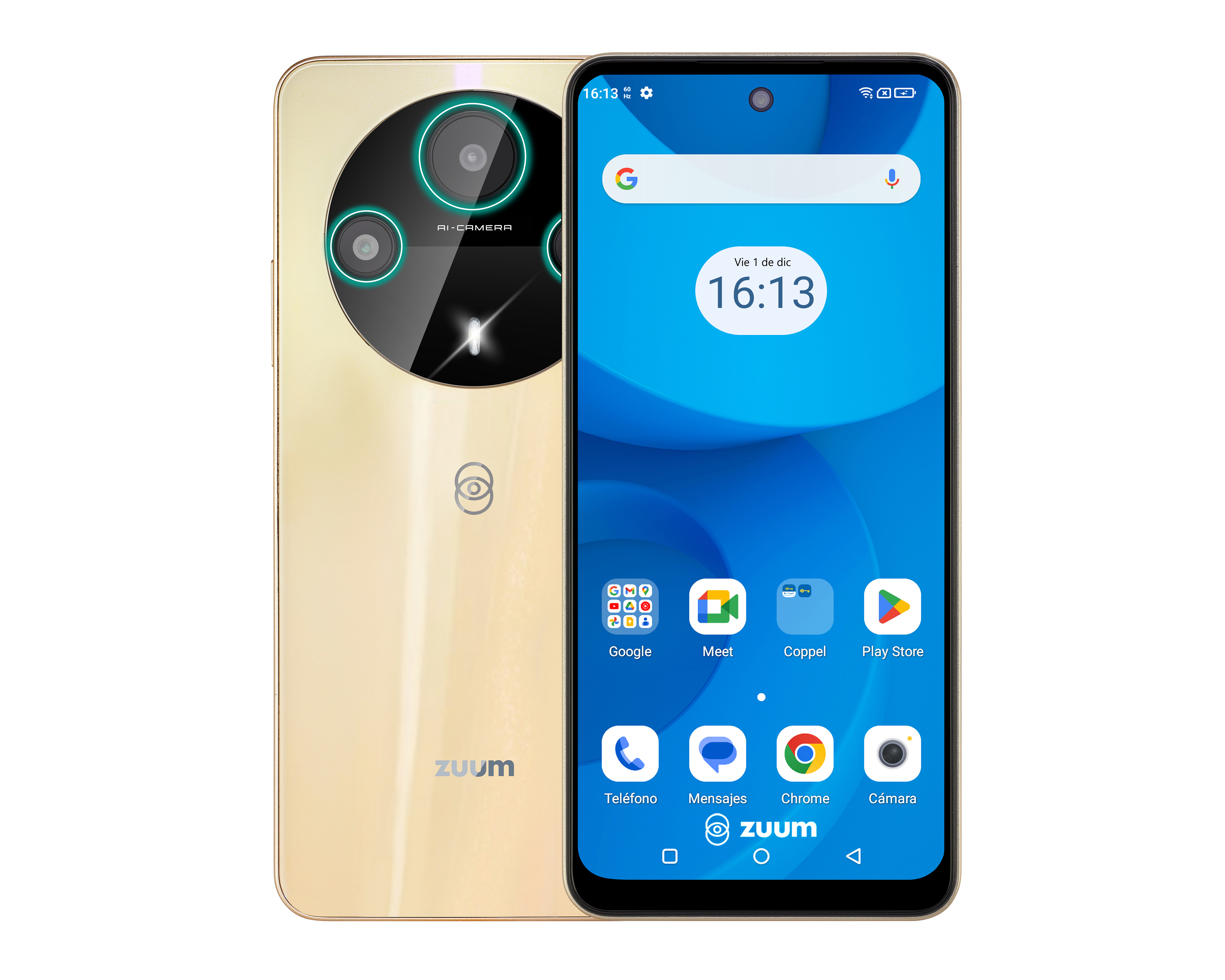 Celular Zuum Liberado Sens M1 256 GB Dorado