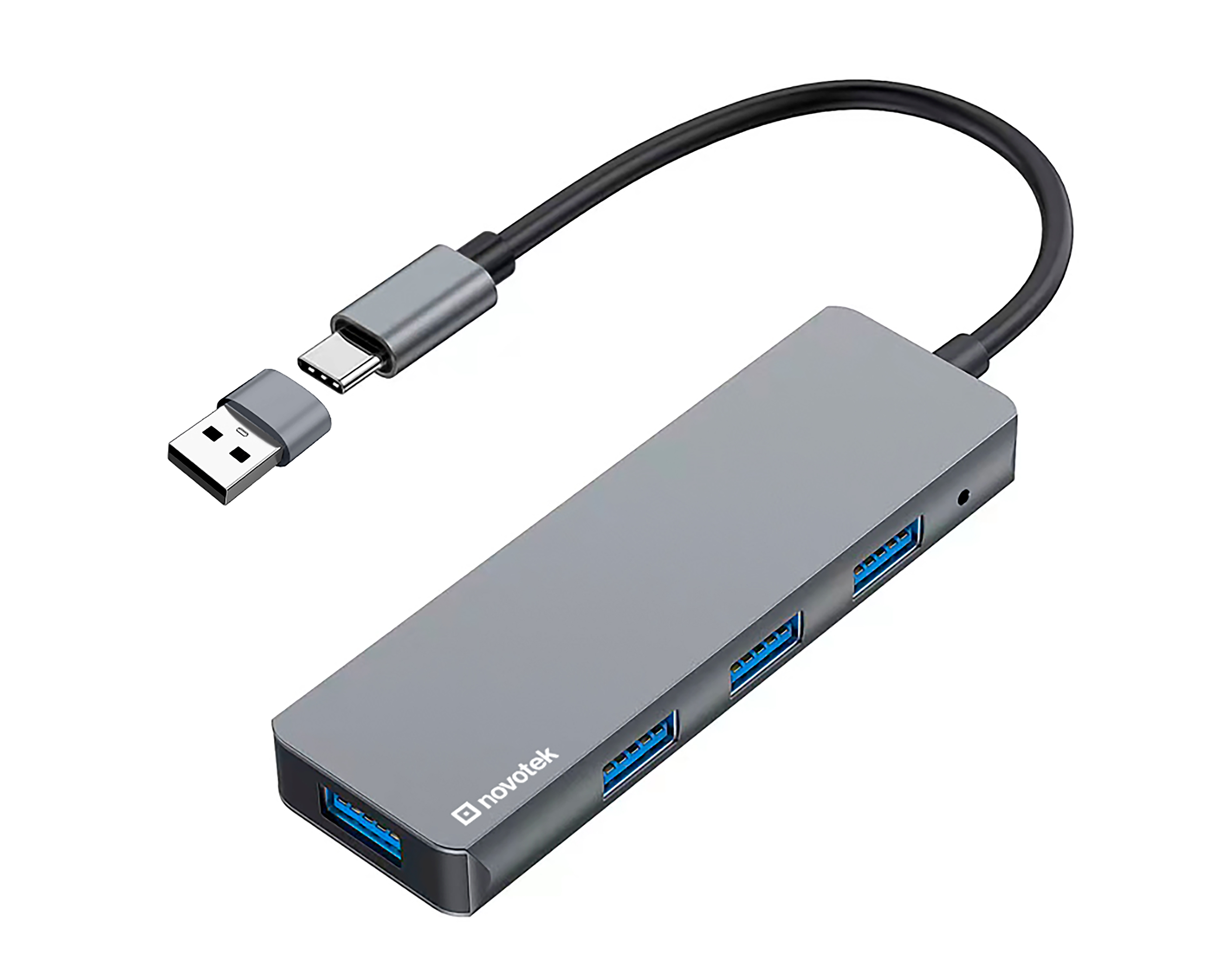 Adaptador Convertidor Novotek USB C a USB 3.0 + 2.0