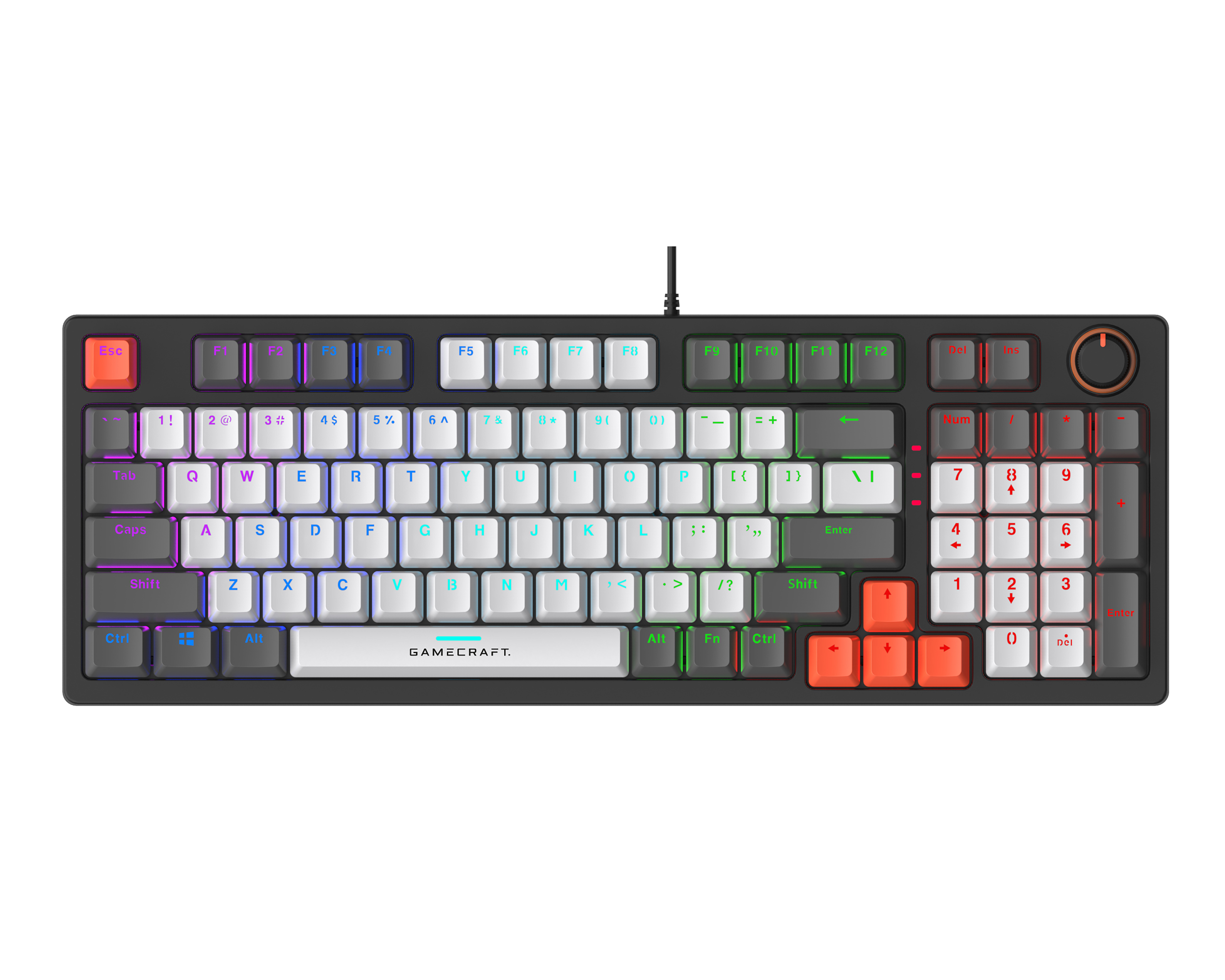 Foto 2 pulgar | Foto 1 | Teclado Alámbrico Gamecraft Krypton T1000