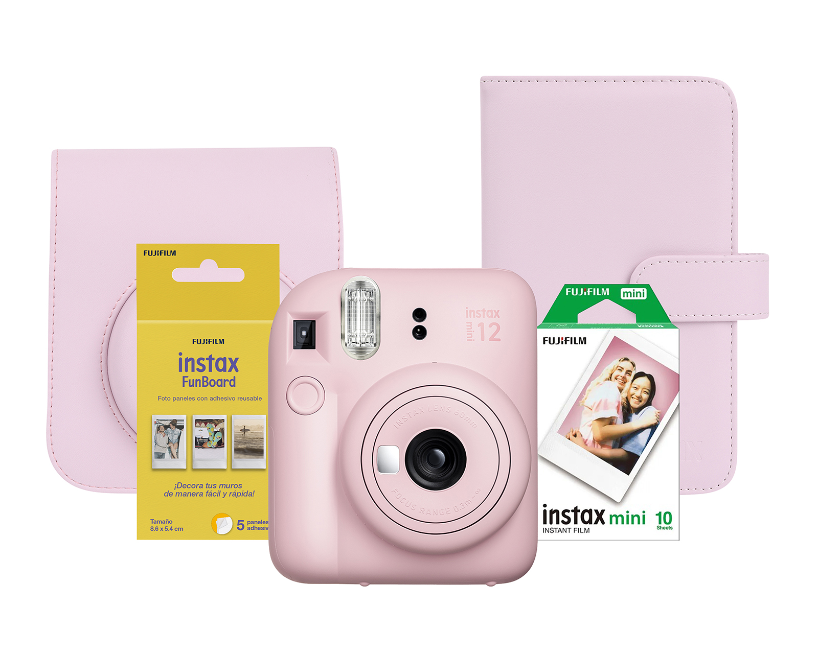 Cámara Fujifilm Instax Mini 12 60 mm 5 piezas con Cartuchos