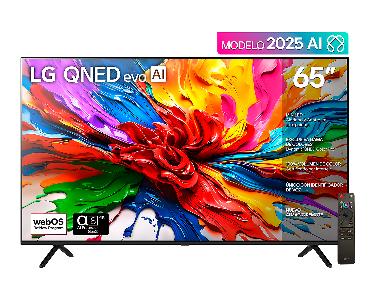 Foto 2 | Foto 2 | Pantalla Smart TV LG QNED Evo AI 65 Pulgadas 4K MiniLED 65QNED92ASA