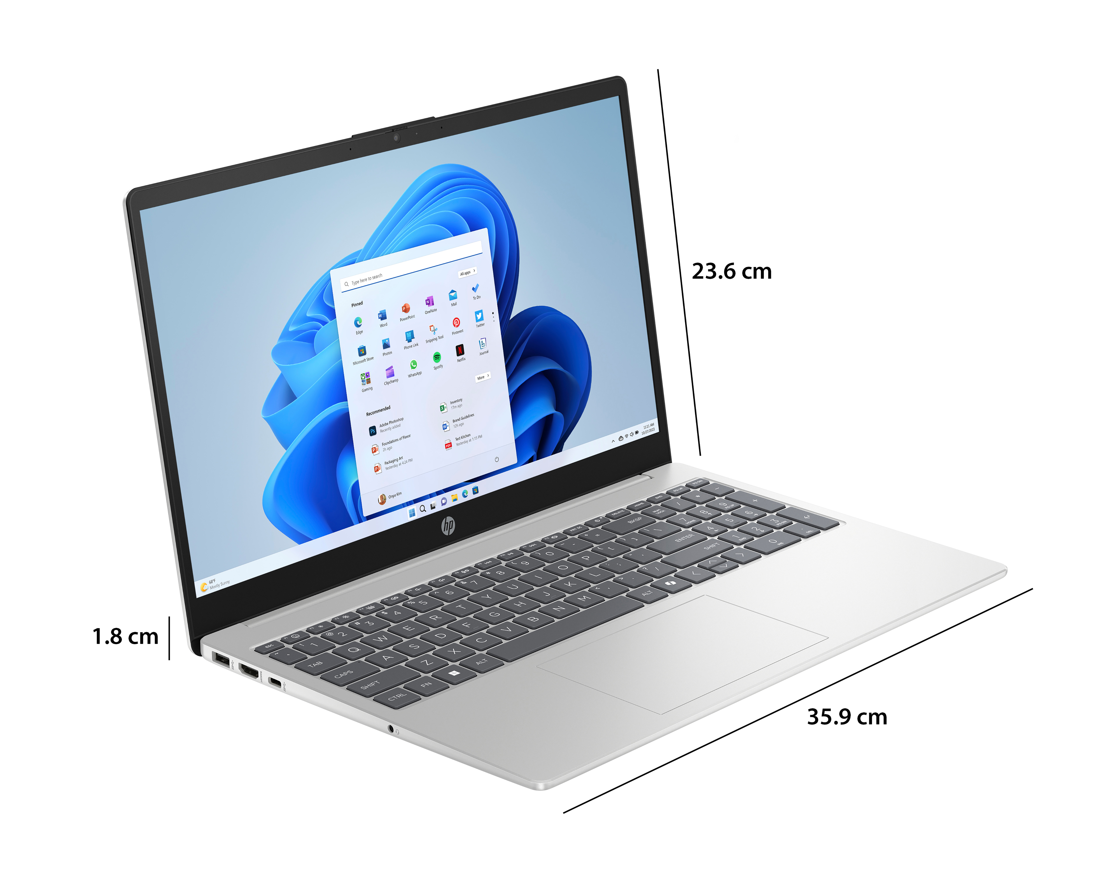 Foto 6 | Foto 6 | Laptop HP 15-FC0288LA 15.6 Pulgadas Windows 11 AMD Ryzen 7 16 GB RAM 512 GB SSD Plateada