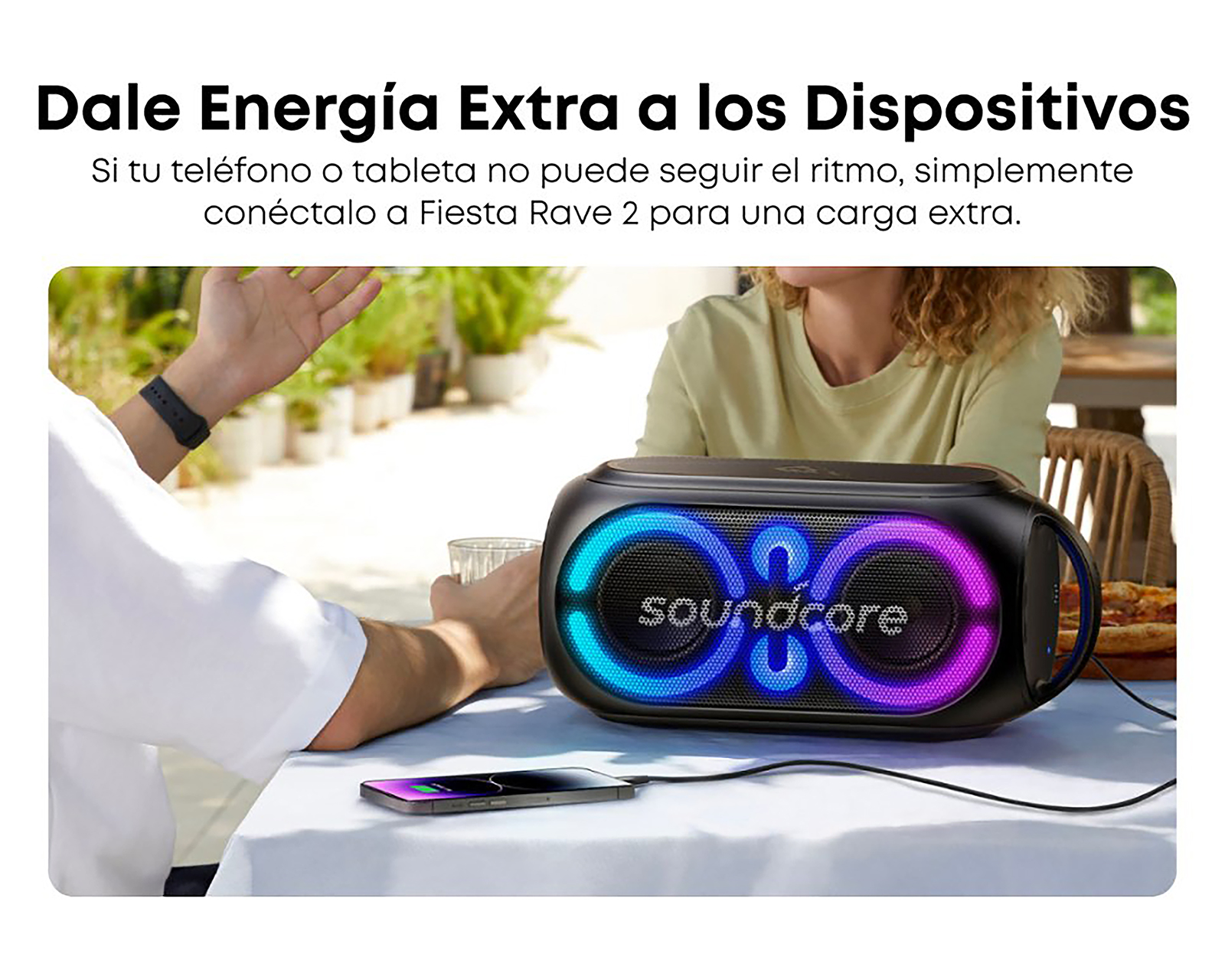 Foto 4 | Foto 4 | Bocina Bluetooth Soundcore Rave 3S 200 Watts con Luces Led
